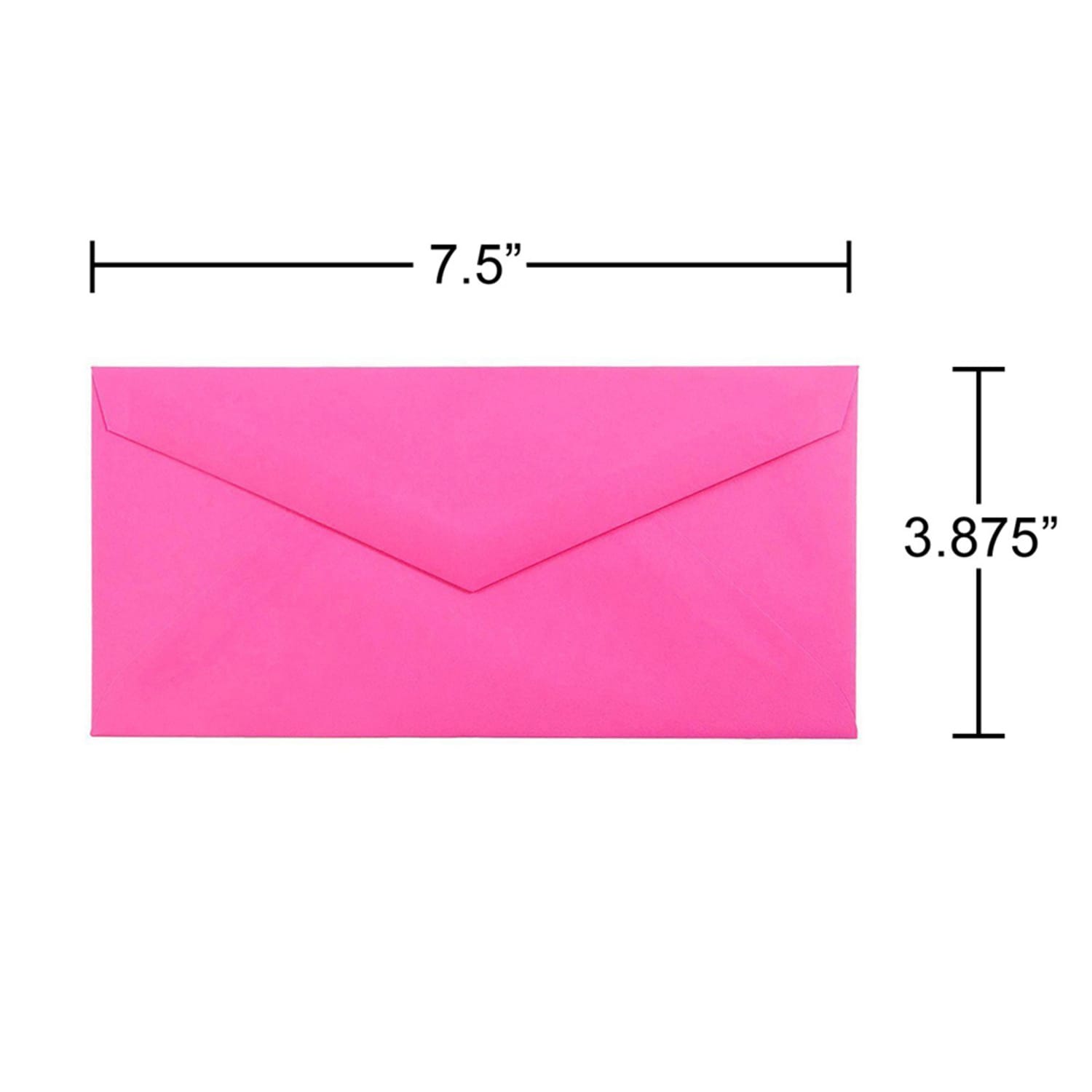 JAM Paper Booklet Envelopes, #7 3/4 Monarch, Straight Flap, Gummed Seal, Fuchsia Hot Pink, Pack Of 25 - Image 5