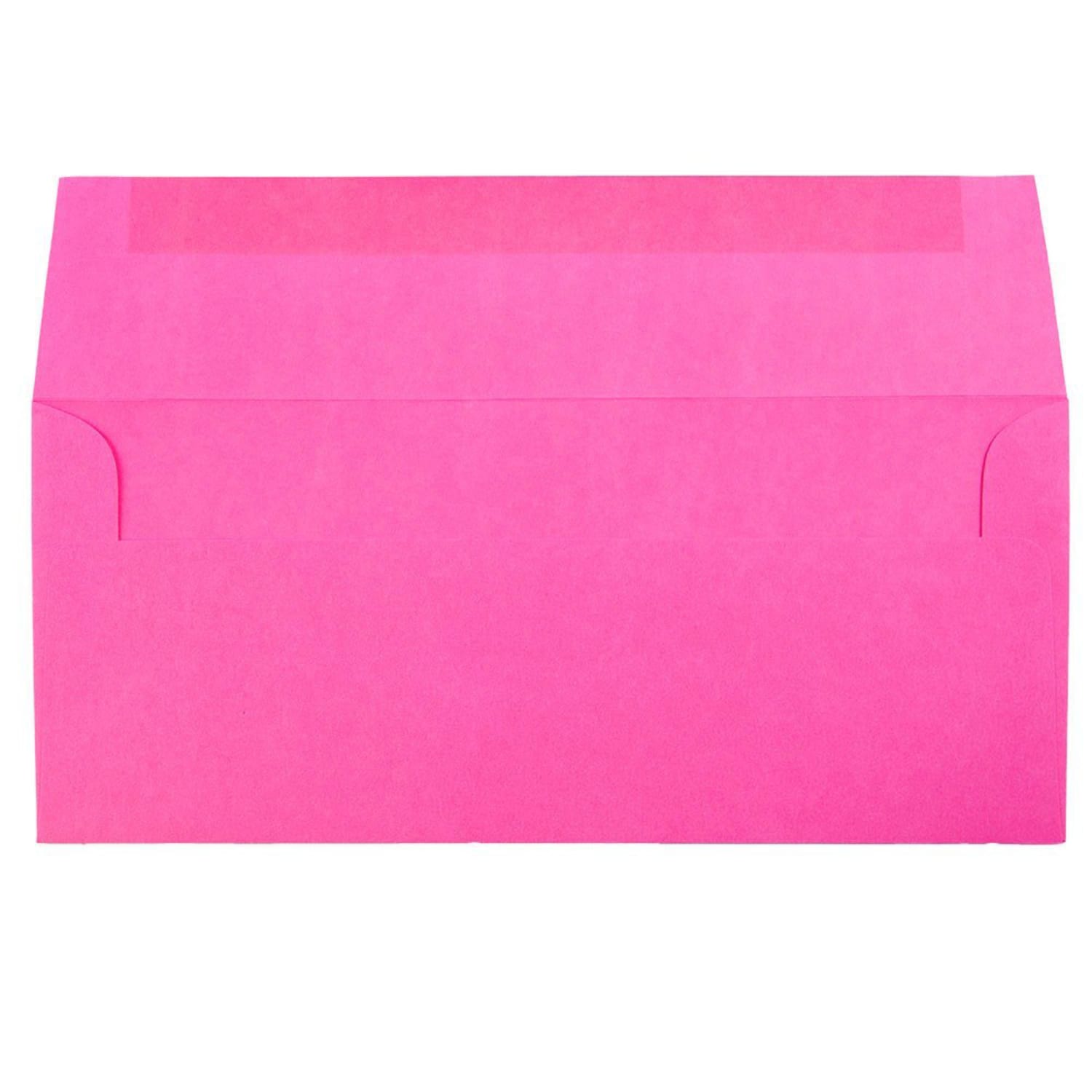 JAM PAPER #10 Business Colored Envelopes, 4 1/8 x 9 1/2, Ultra Fuchsia Hot Pink, 25/Pack - Image 3