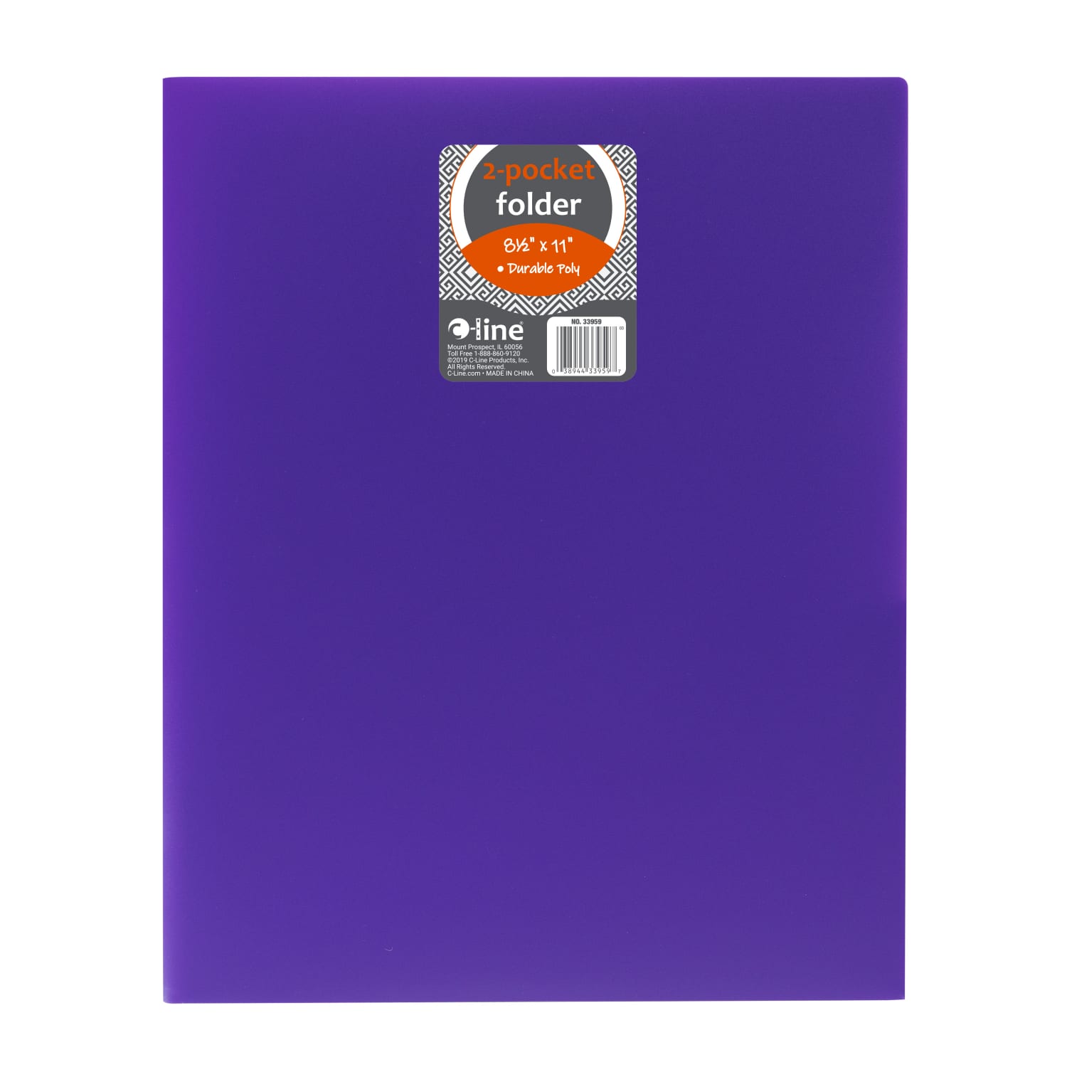 C-Line 2-Pocket Poly Portfolios, Letter Size, Purple, Pack Of 25 Portfolios - Image 4