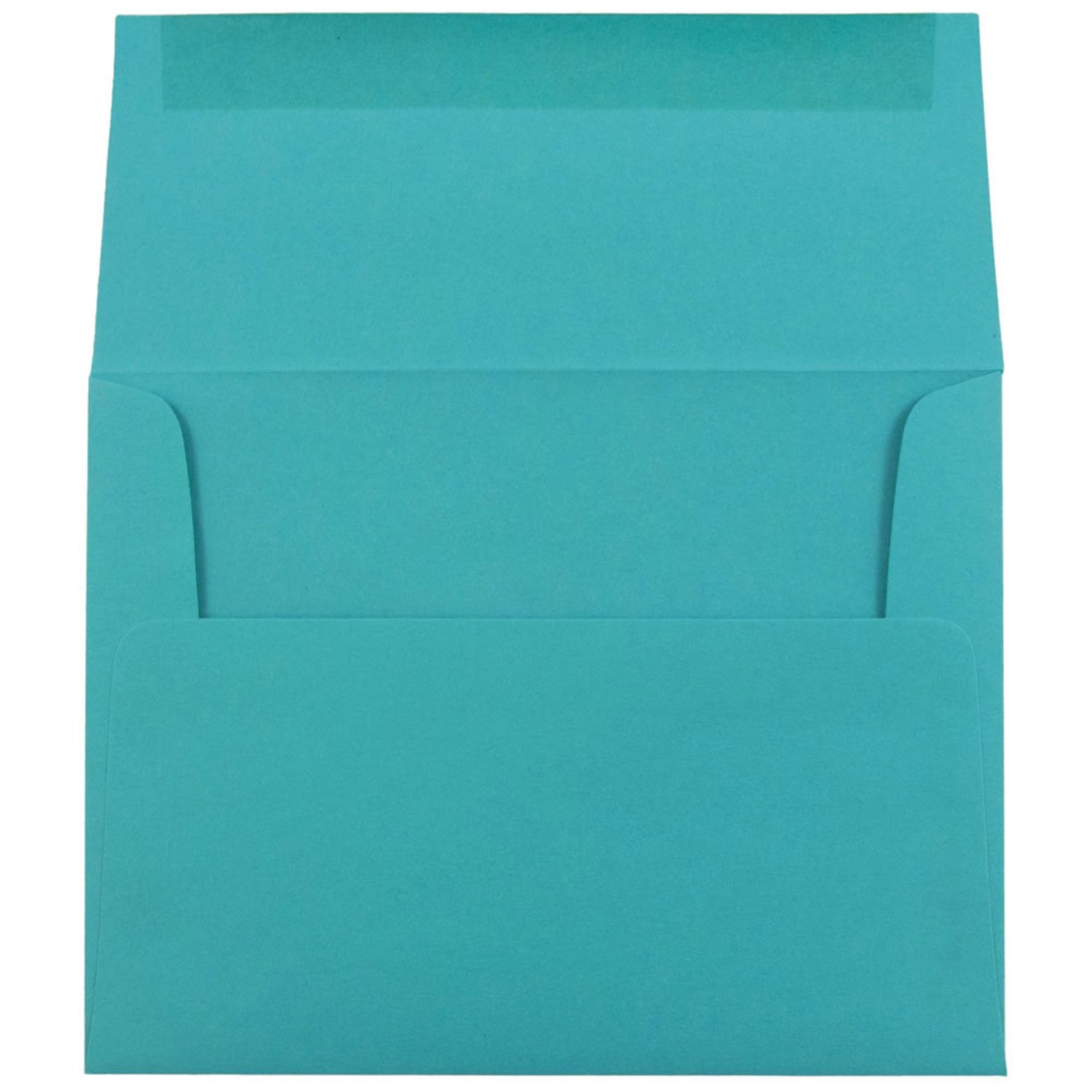 JAM Paper Booklet Invitation Envelopes, A2, Gummed Seal, 30% Recycled, Sea Blue, Pack Of 25 - Image 3
