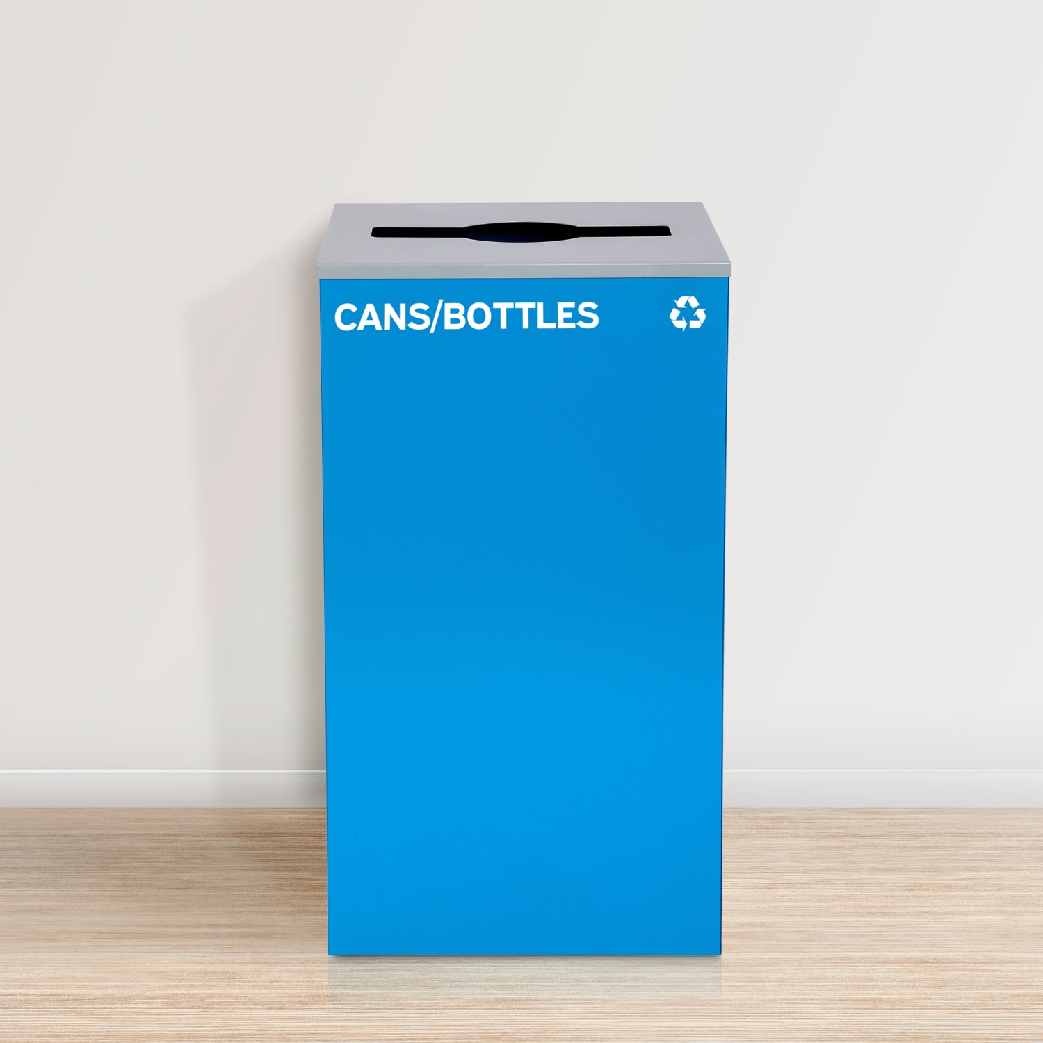 Alpine Industries Stainless-Steel Open Top Cans/Bottles Recycling, Compost And Trash Can Set With Square And Mixed Lids, 29 Gallons, 30inH x 16-15/16inW x 16-15/16inD, Black/Blue/Green, Set Of 3 Trash Cans - Image 5