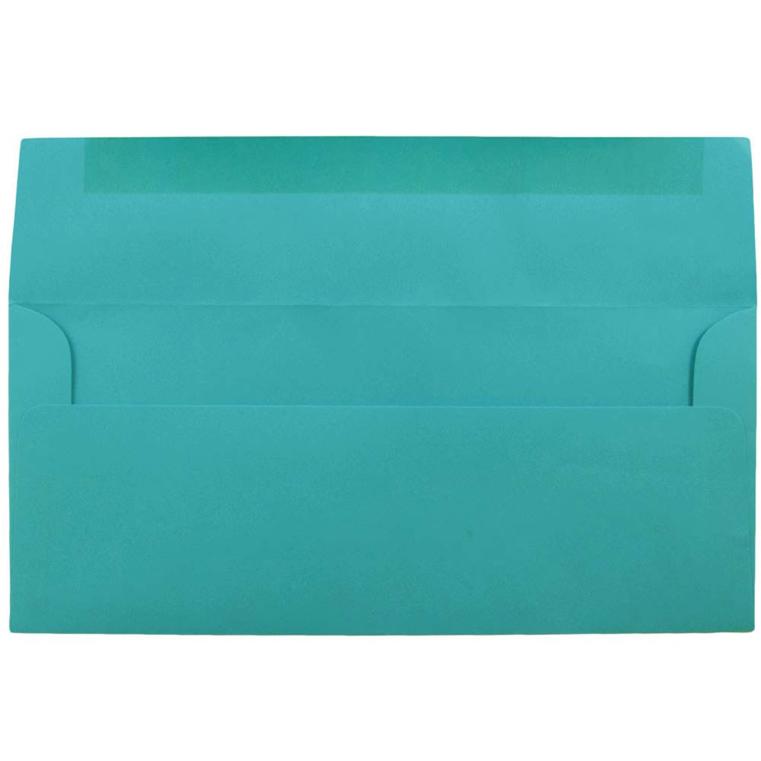 JAM PAPER #10 Business Colored Envelopes, 4 1/8 x 9 1/2, Sea Blue Recycled, 25/Pack - Image 3