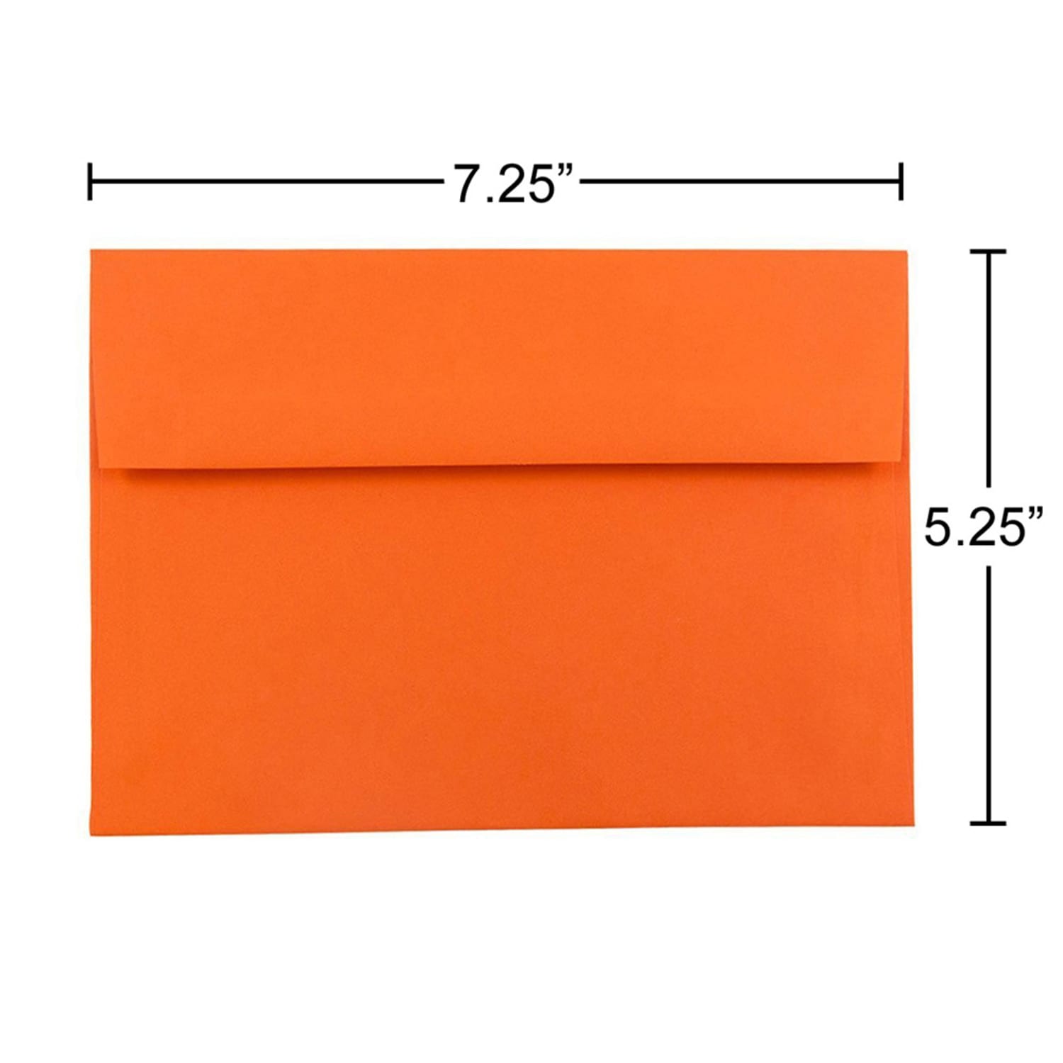 JAM Paper Booklet Invitation Envelopes, A7, Gummed Seal, 30% Recycled, Orange, Pack Of 25 - Image 5