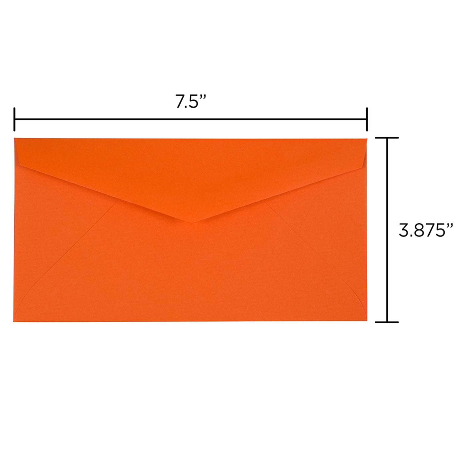 JAM Paper Booklet Envelopes, #7 3/4 Monarch, Gummed Seal, 30% Recycled, Orange, Pack Of 25 - Image 6