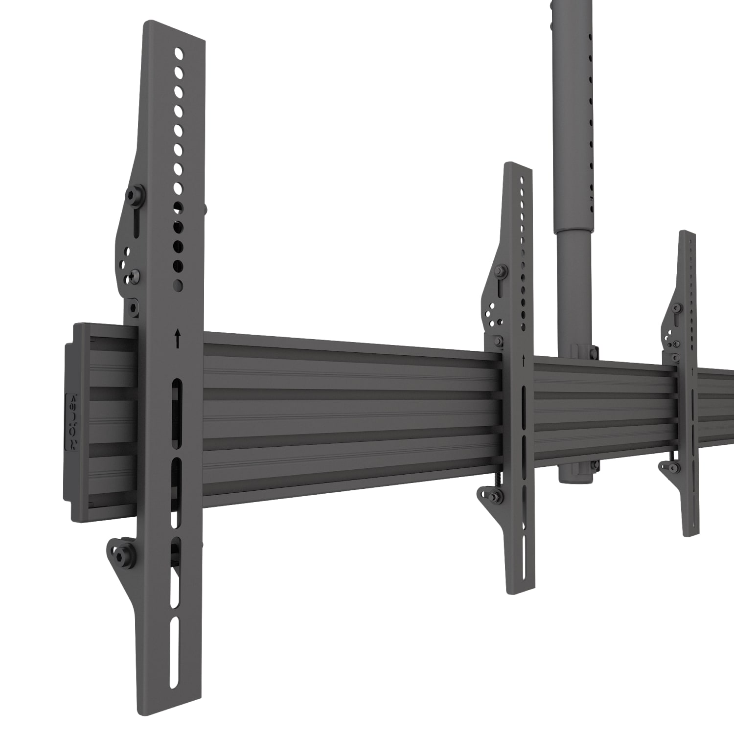 Kanto MBC211T Ceiling Mount for Menu Board, Digital Signage Display, Display Screen, TV - Height Adjustable - 2 Display(s) Supported - 40in to 60in Screen Support - 132 lb Load Capacity - 75 x 75, 600 x 400 - VESA Mount Compatible - Steel, Plastic, Alumin - Image 3