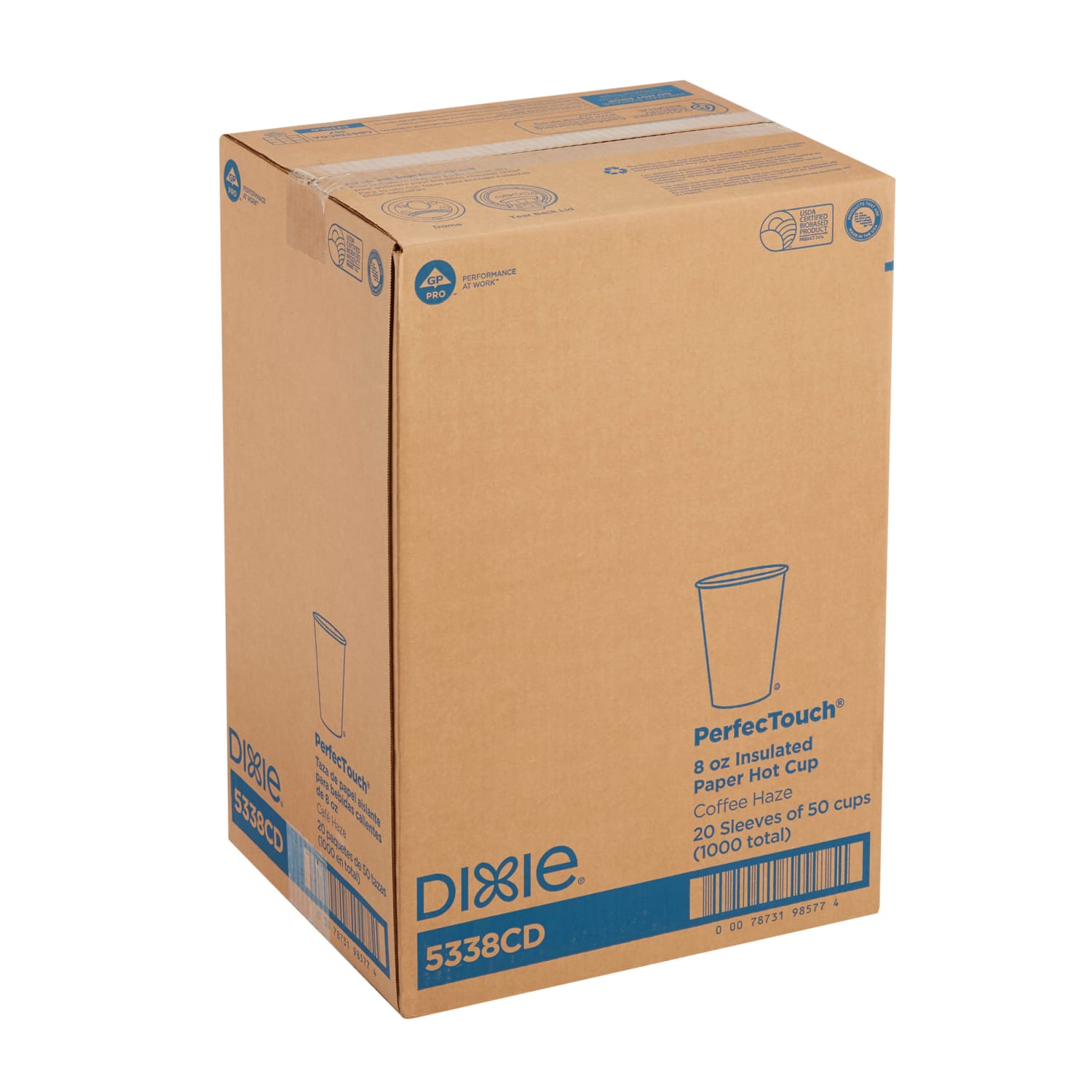 Dixie PerfecTouch by GP PRO Hot Cups, 8 Oz, Pack Of 50 Cups - Image 5