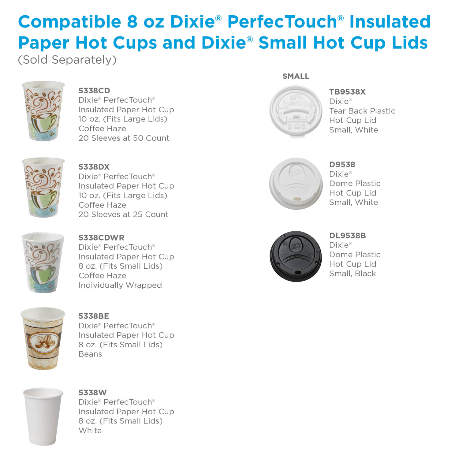 Dixie PerfecTouch by GP PRO Hot Cups, 8 Oz, Pack Of 50 Cups - Image 6