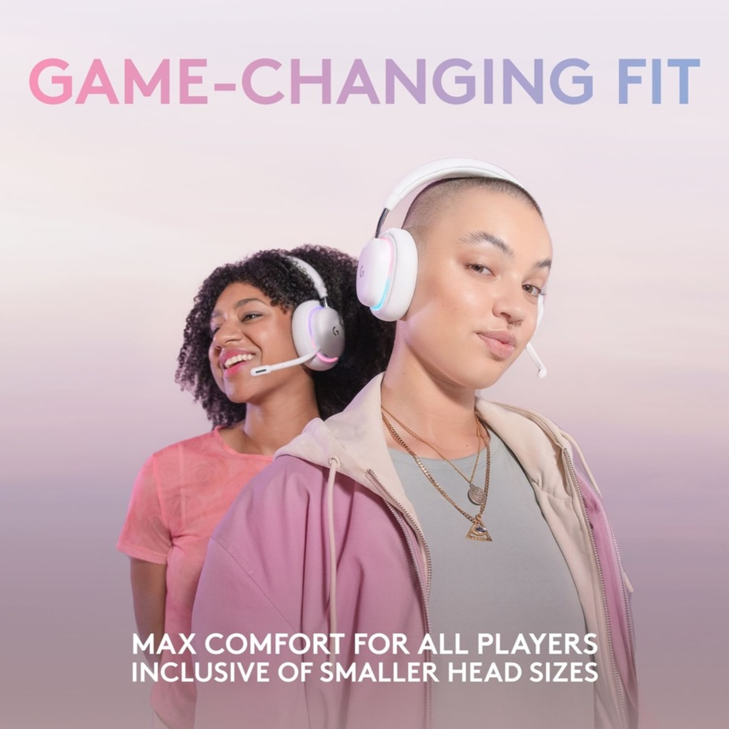 Logitech G735 Gaming Headset - Mini-phone (3.5mm), USB - Wired/Wireless - Bluetooth/RF - 65.6 ft - 38 Ohm - 20 Hz to 20 kHz - On-ear - Ear-cup - Cardioid, Uni-directional Microphone - White Mist - Image 4