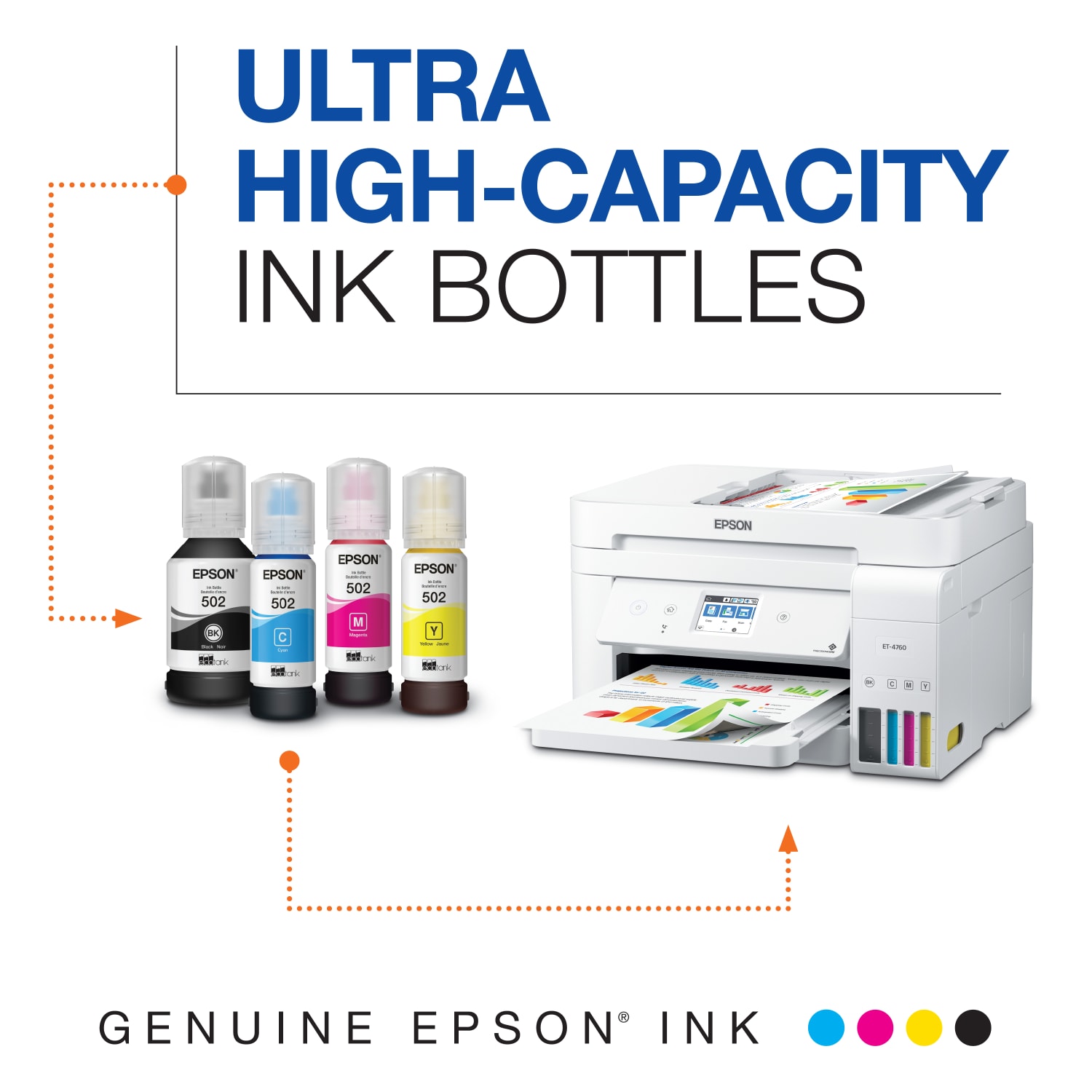 Epson 502 EcoTank Cyan Ink Bottle, T502220-S - Image 4
