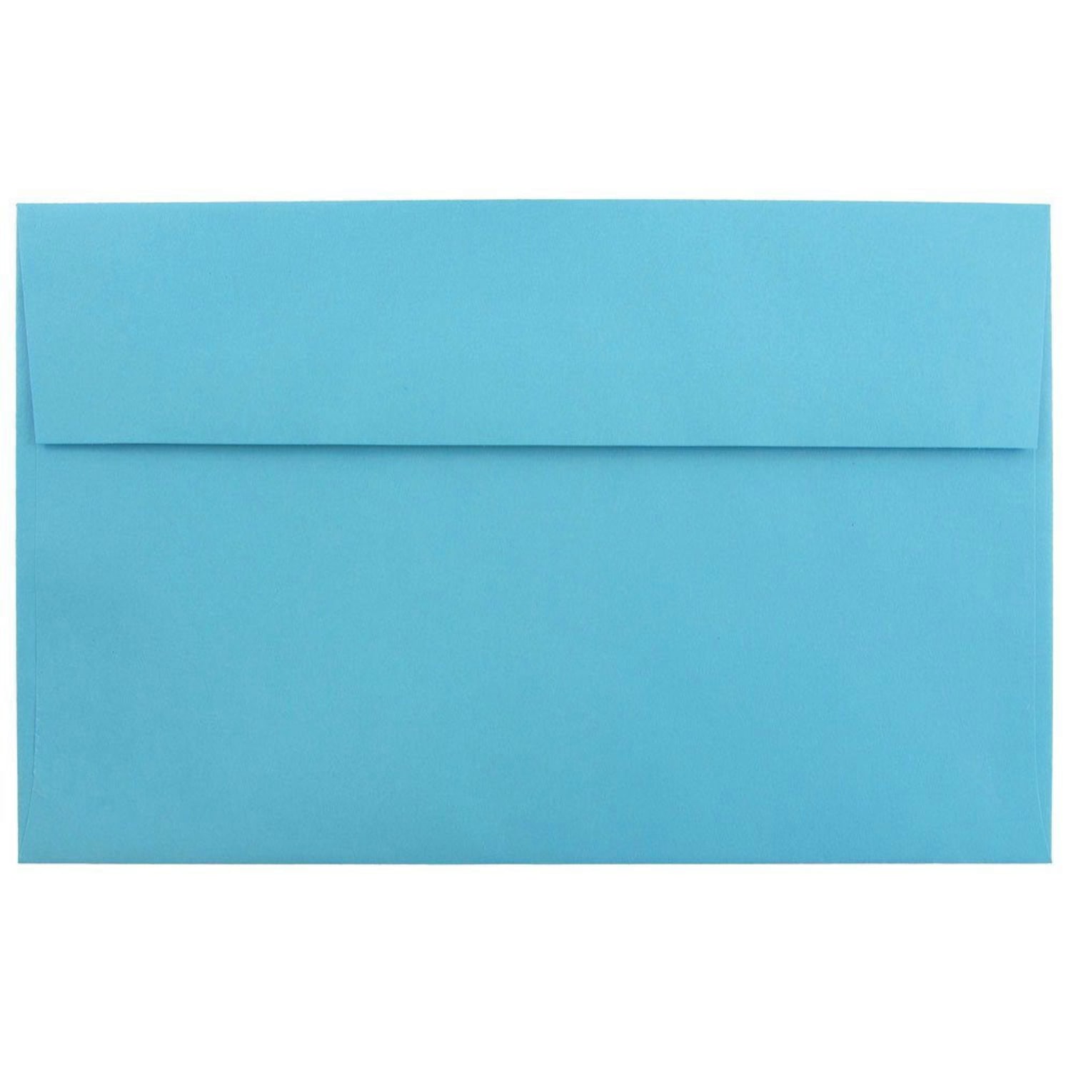 JAM Paper Booklet Invitation Envelopes, A10, Gummed Seal, 30% Recycled, Blue, Pack Of 25