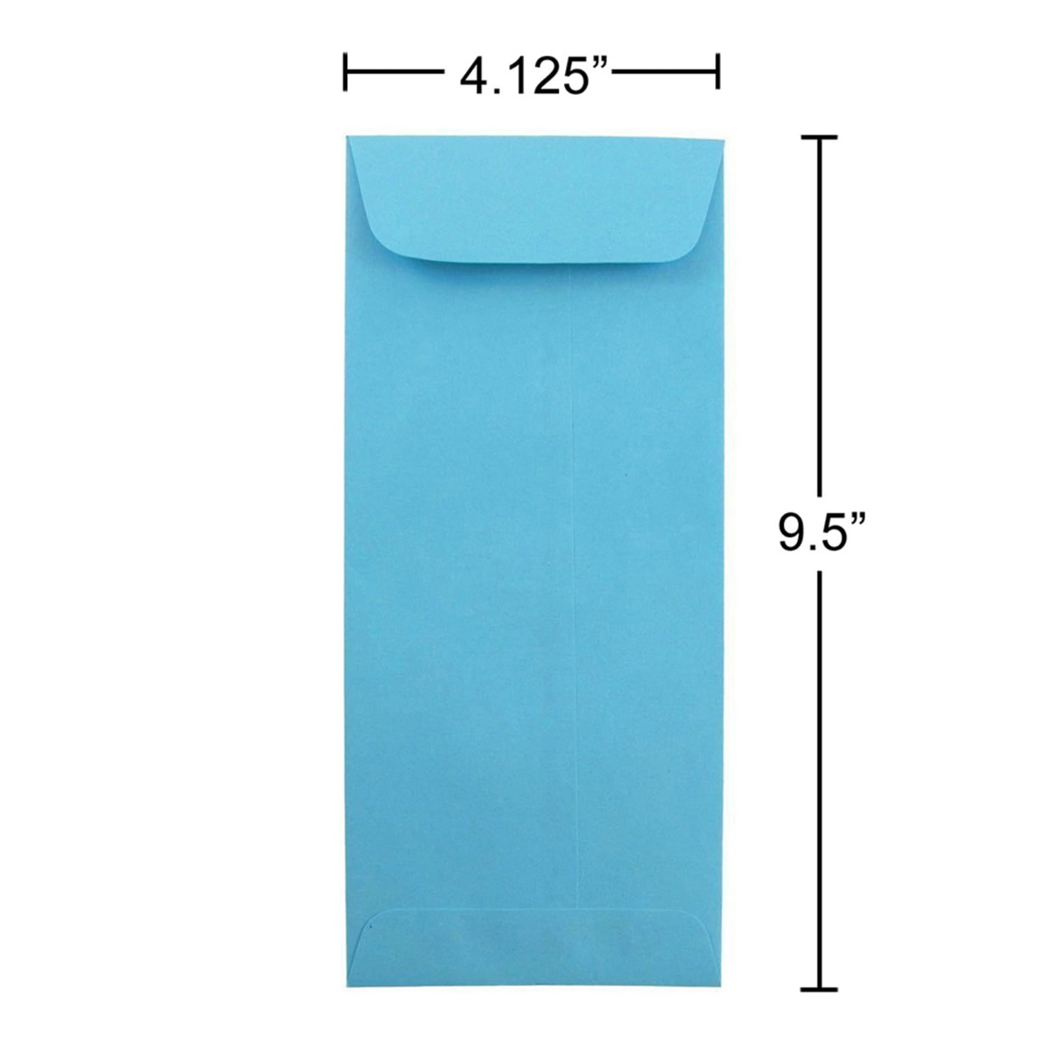 JAM Paper #10 Policy Envelopes, Gummed Seal, 30% Recycled, Blue, Pack Of 25 - Image 5
