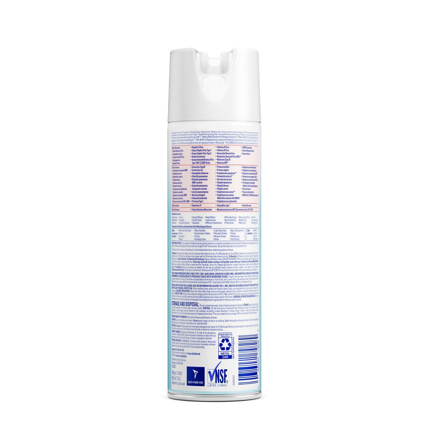 Lysol Professional Disinfectant Spray, Crisp Linen Scent, 19 Oz Bottle, Case Of 12 - Image 5