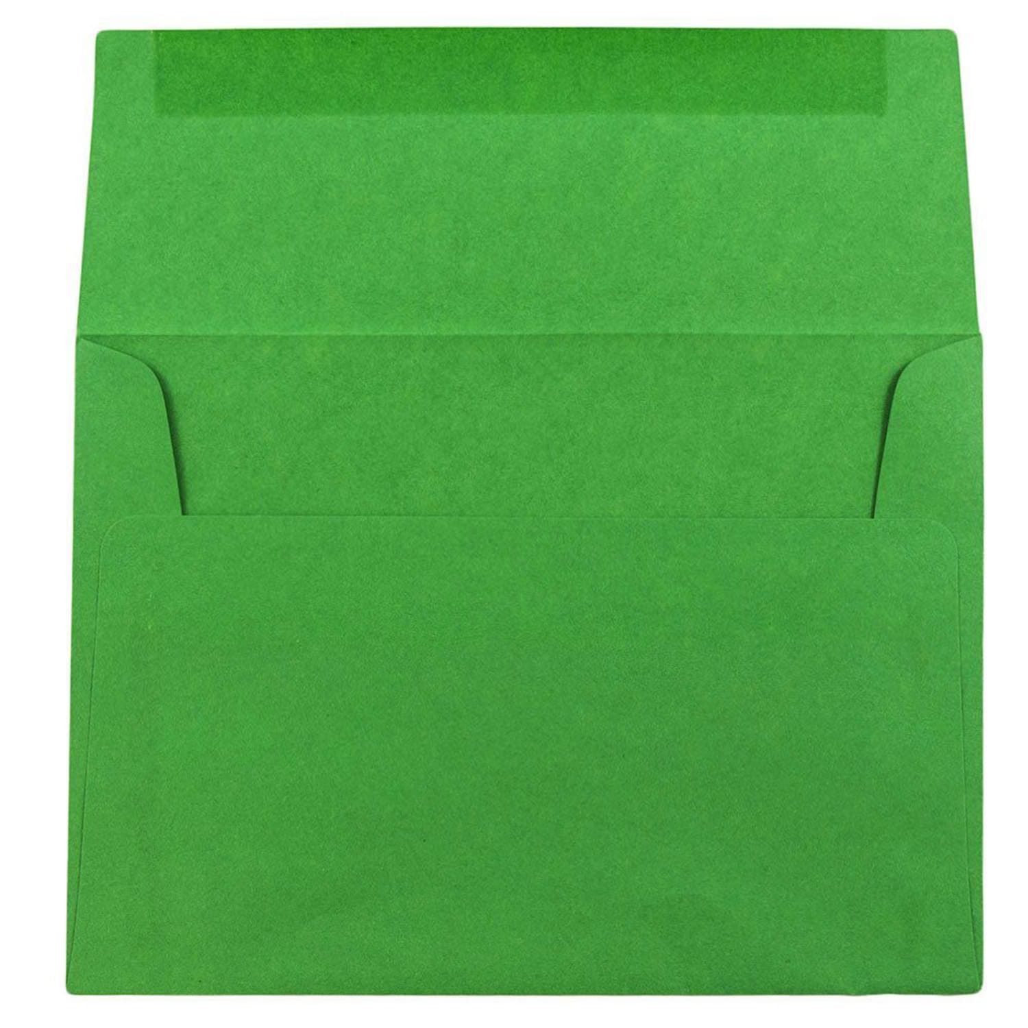 JAM Paper Booklet Invitation Envelopes, A6, Gummed Seal, 30% Recycled, Green, Pack Of 25 - Image 3