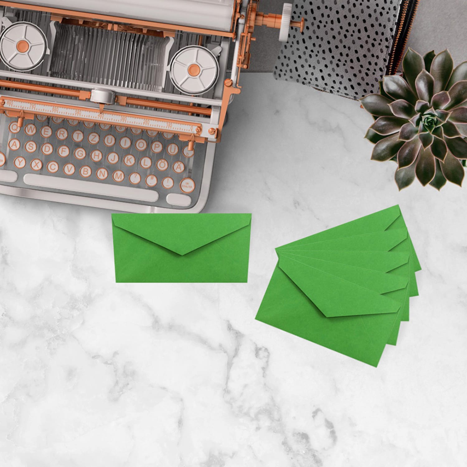 JAM Paper Booklet Envelopes, #7 3/4 Monarch, Gummed Seal, 30% Recycled, Green, Pack Of 25 - Image 4