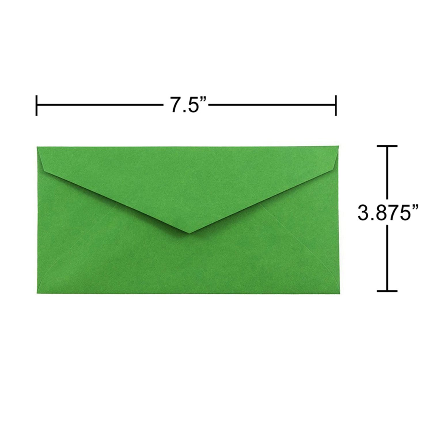 JAM Paper Booklet Envelopes, #7 3/4 Monarch, Gummed Seal, 30% Recycled, Green, Pack Of 25 - Image 5