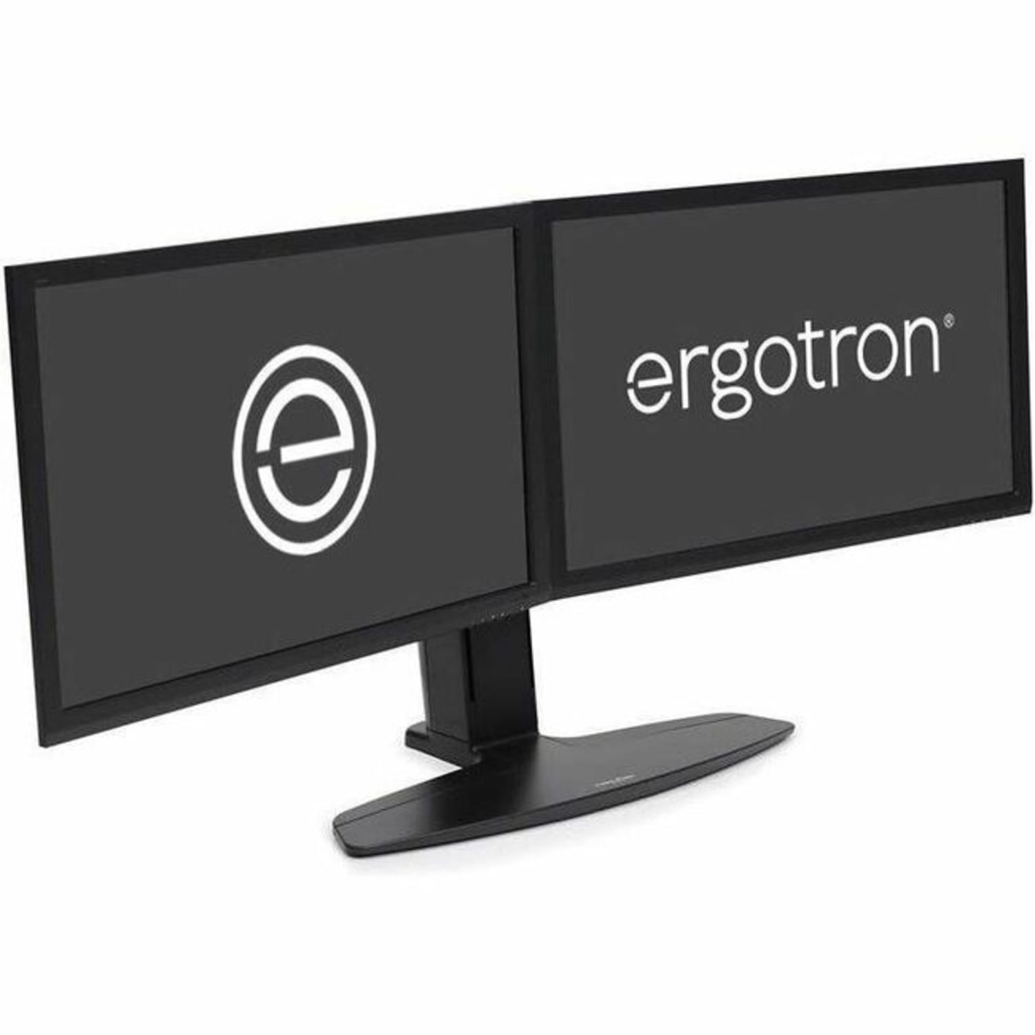 Ergotron Neo-Flex Dual LCD Lift Stand - Up to 24in Screen Support - 34 lb Load Capacity - LCD Display Type Supported - Desktop - Black
