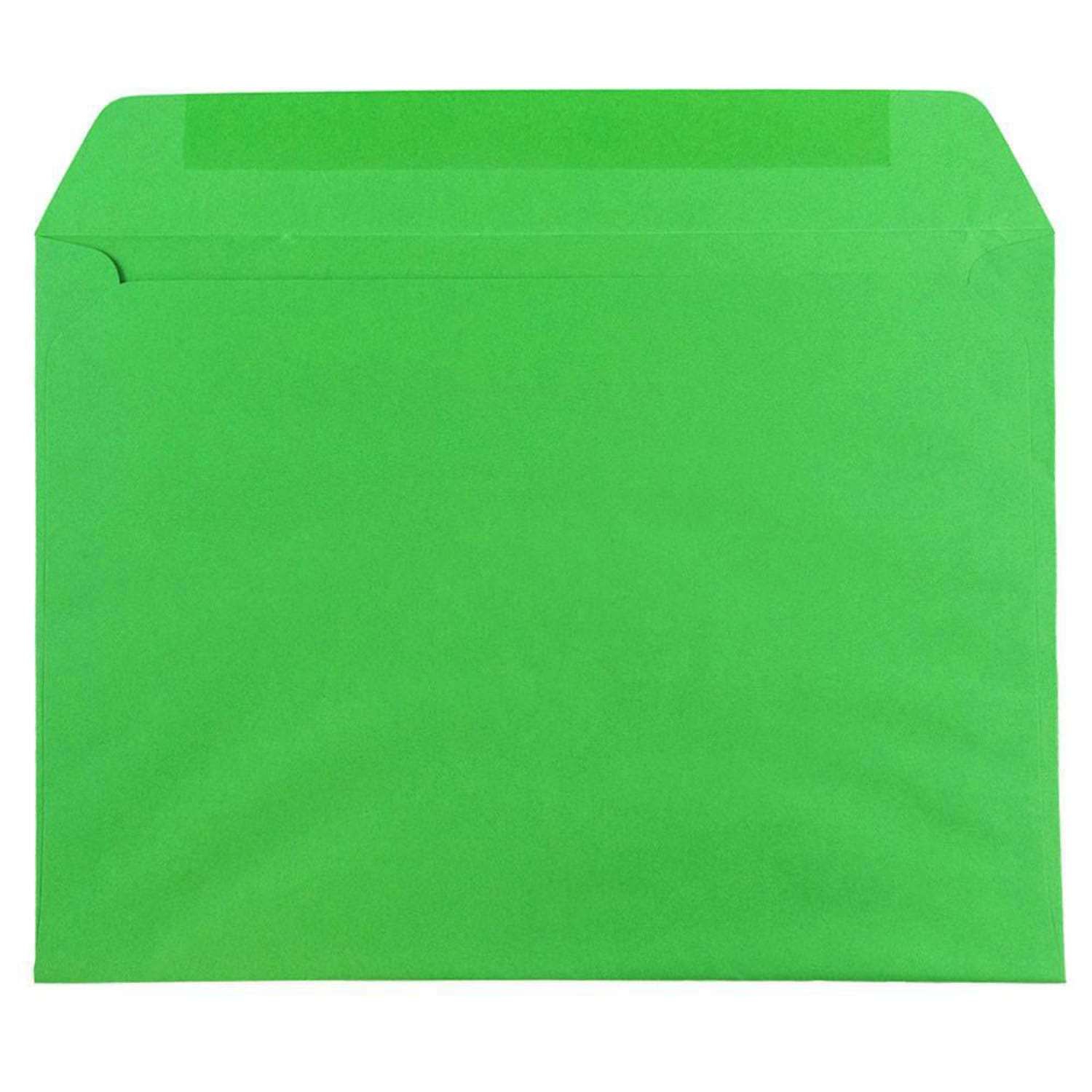 JAM Paper Booklet Envelopes, 9in x 12in, Gummed Seal, 30% Recycled, Green, Pack Of 25 - Image 3