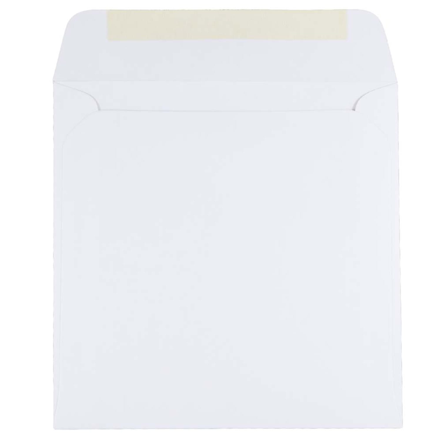 JAM Paper Square Invitation Envelopes, 7in x 7in, Gummed Seal, White, Pack Of 25 - Image 3