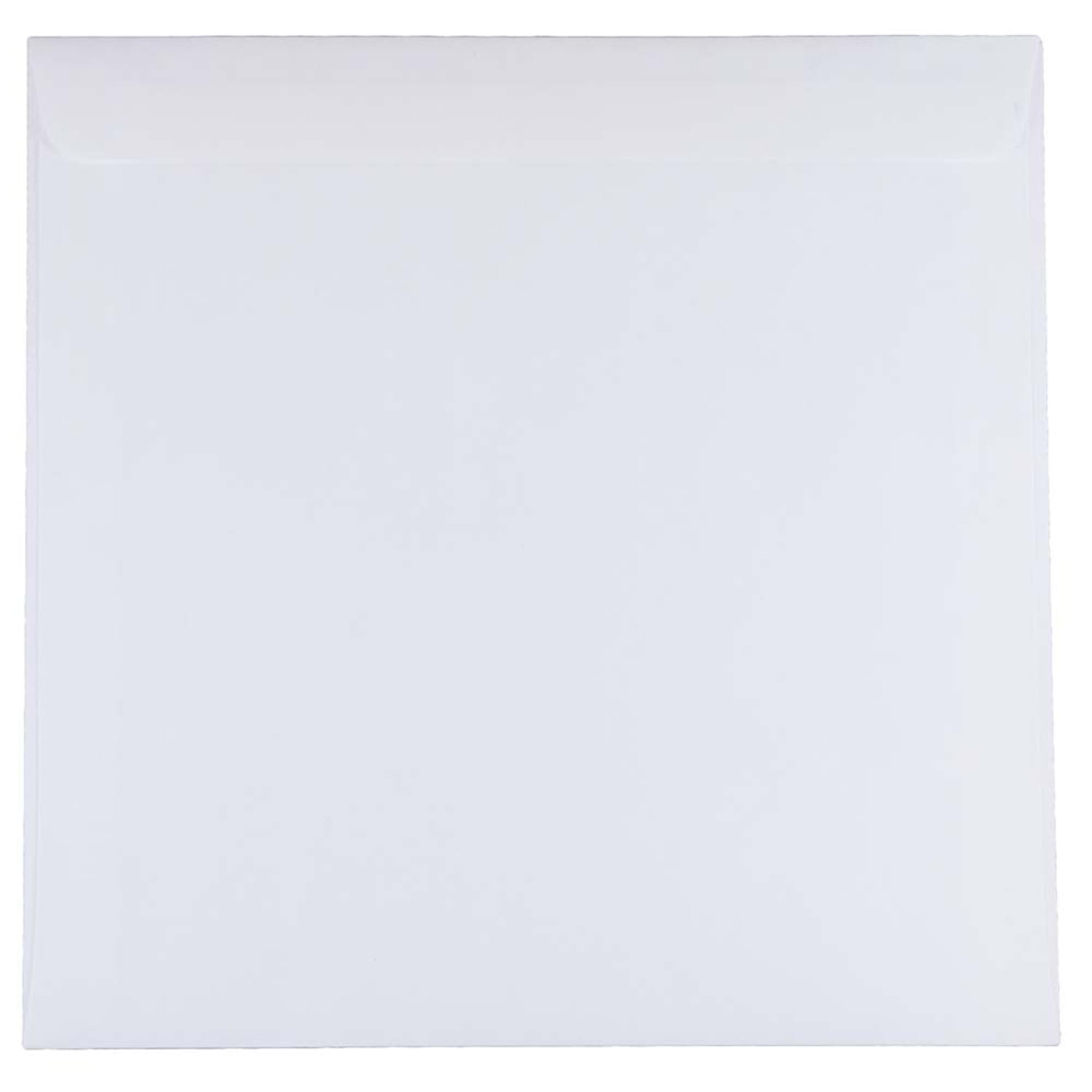 JAM Paper Square Invitation Envelopes, 9 1/2in x 9 1/2in, Gummed Seal, White, Pack Of 25