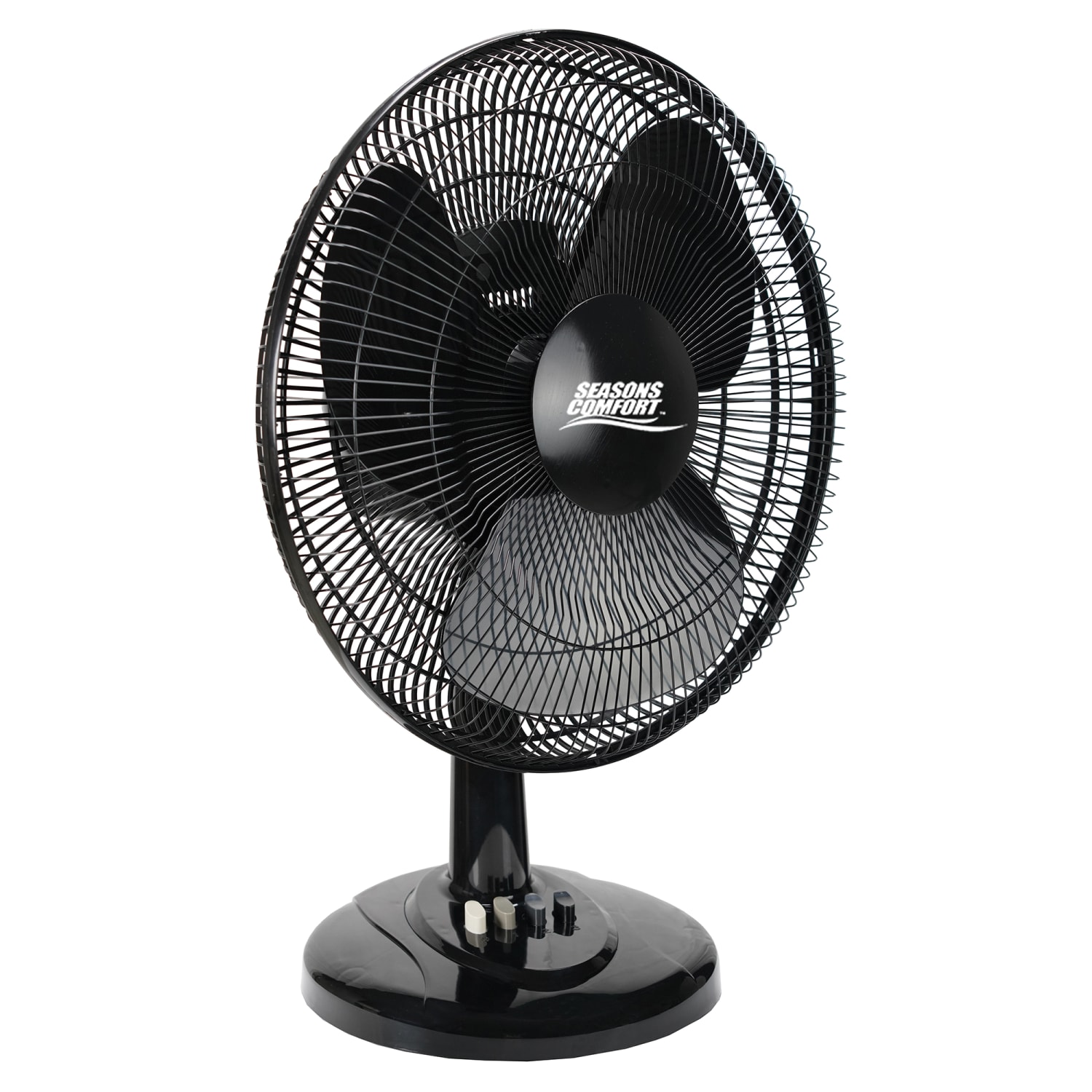 Seasons Comfort 3-Speed Oscillating Table Fan, 21-1/4inH x 10-7/16inW x 17-3/8inD, Black - Image 5