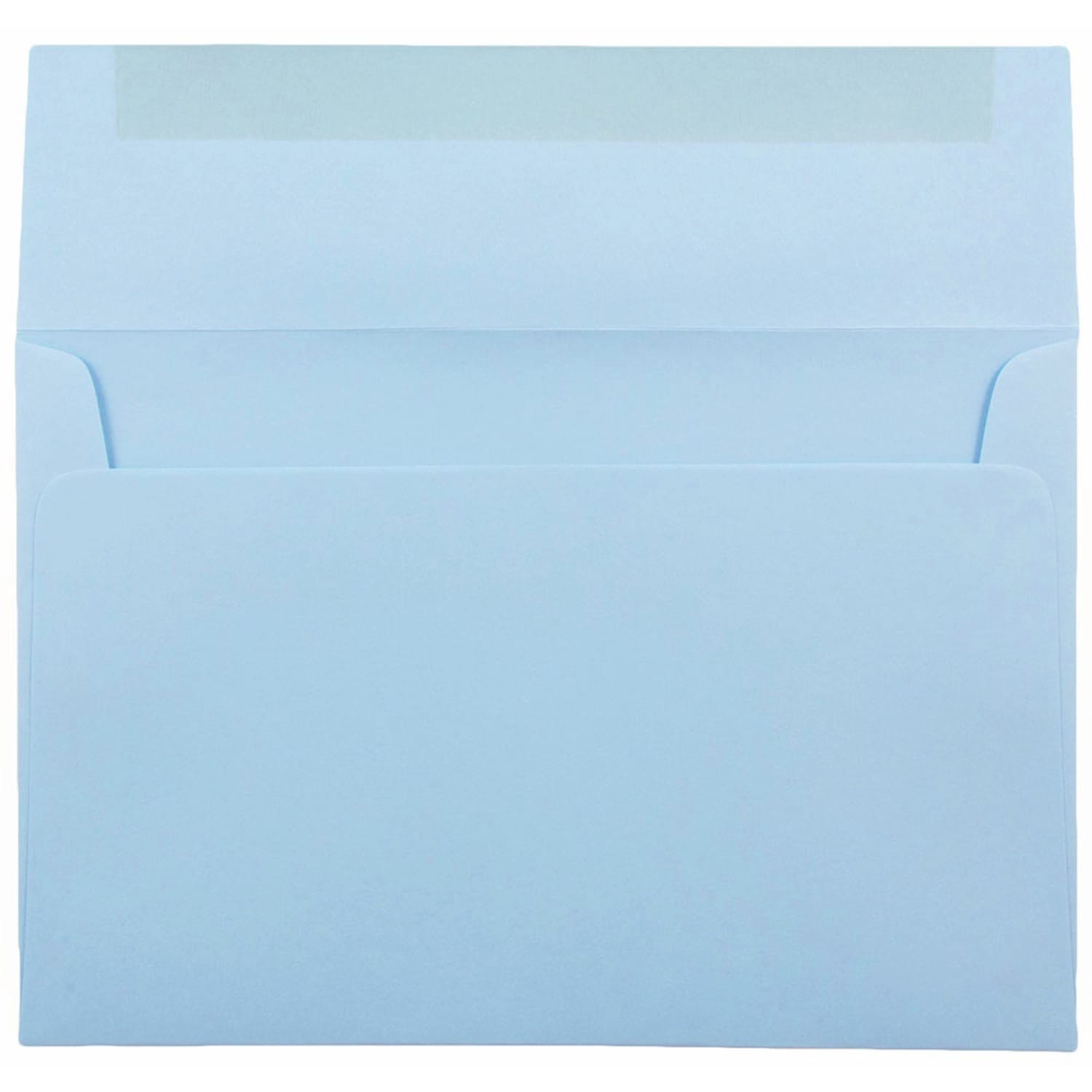 JAM Paper Booklet Invitation Envelopes, A8, Gummed Seal, Light Baby Blue, Pack Of 25 - Image 3