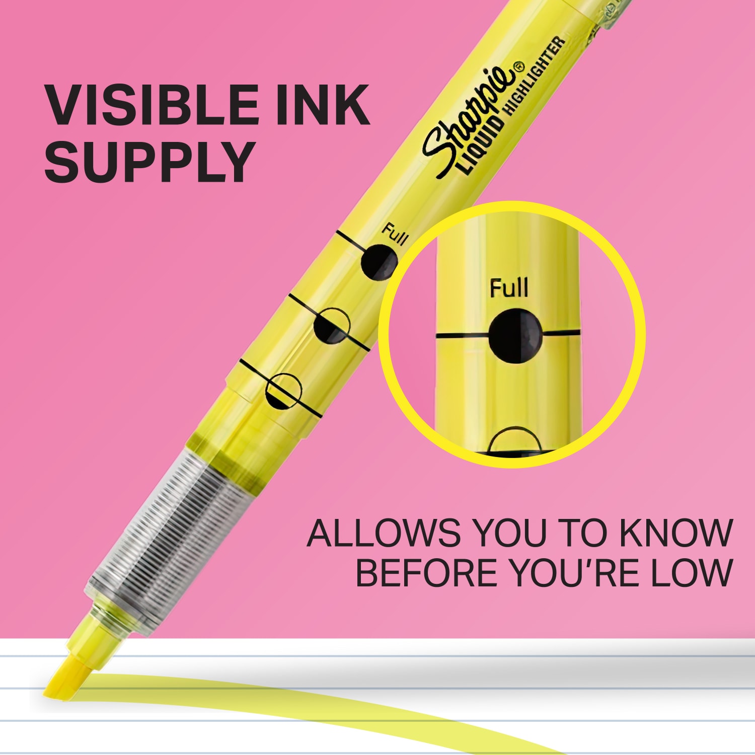Sharpie Liquid Highlighters, Chisel Tip, Fluorescent Pink, Box of 12 - Image 3