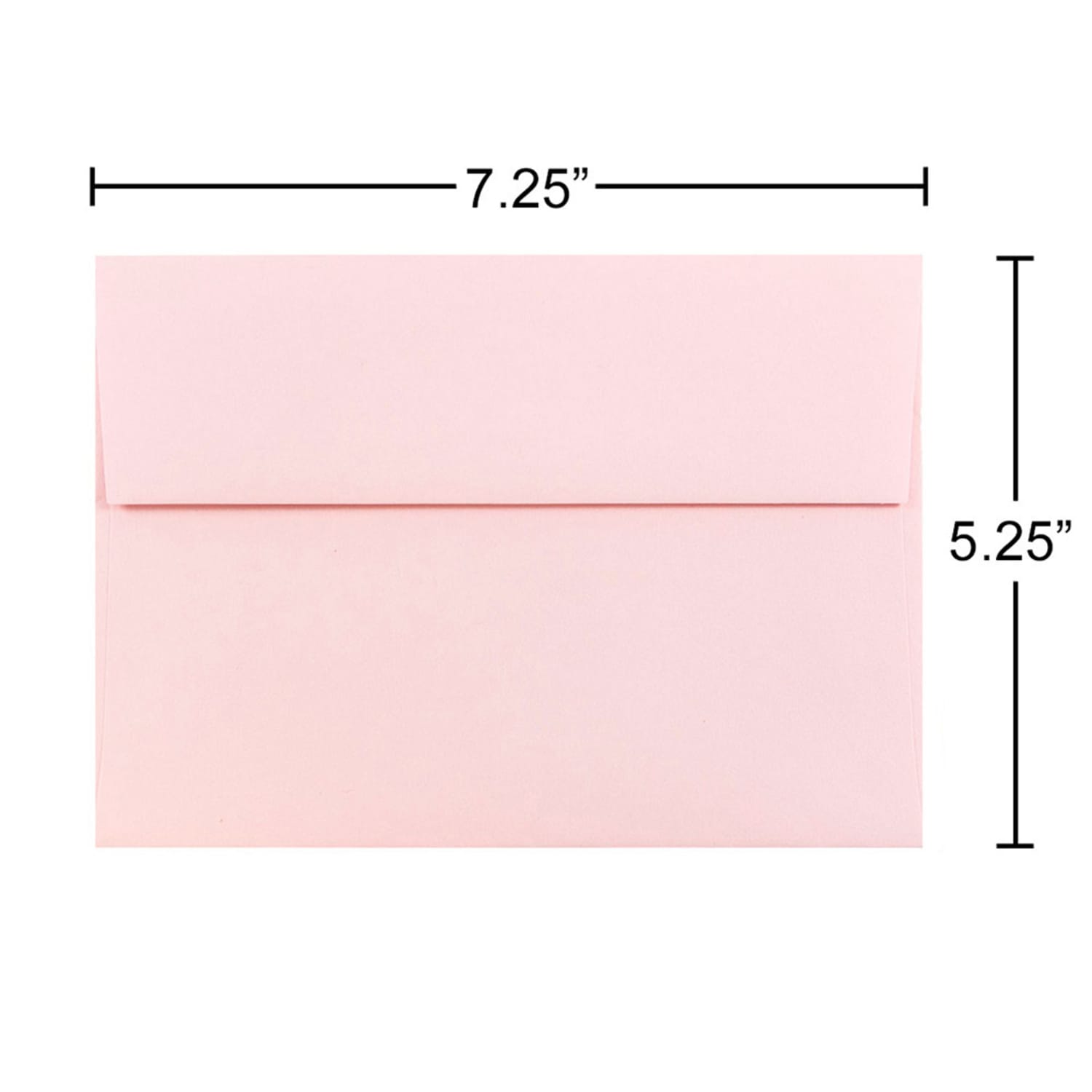 JAM Paper Booklet Invitation Envelopes, A7, Gummed Seal, Light Baby Pink, Pack Of 25 - Image 5