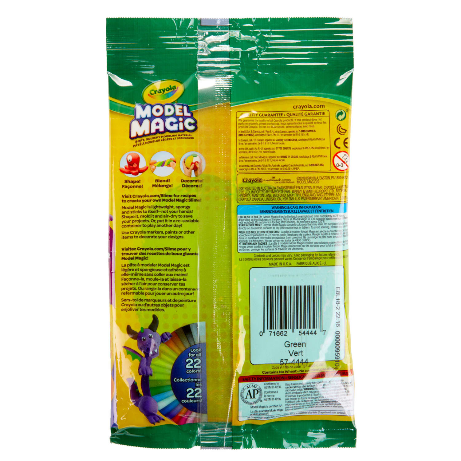 Crayola Model Magic Modeling Compound, 4 oz., Green, Set Of 6 Packs - Image 4