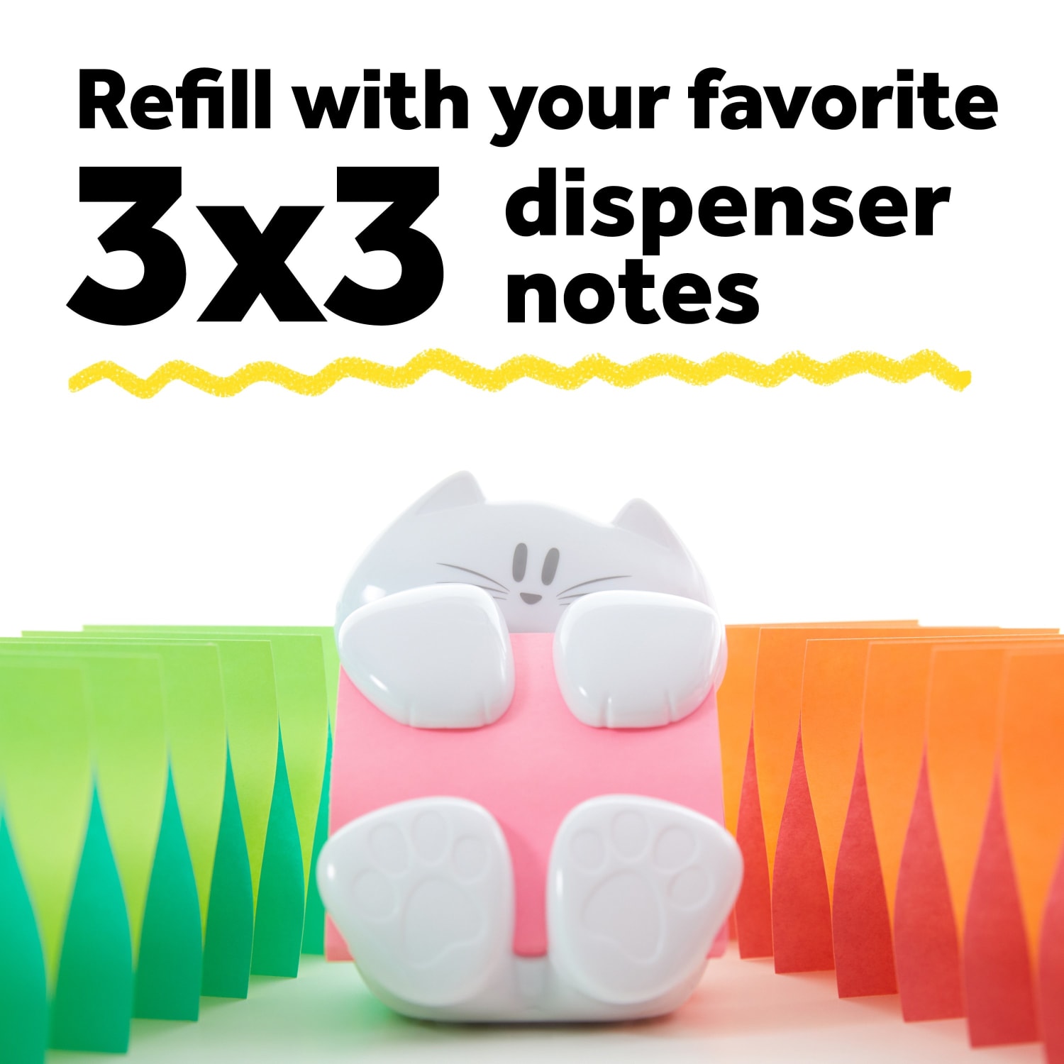 Post-it Notes Dispenser, 3 in x 3 in, 1 Dispenser, 1 Pad, 45 Sheets/Pad, Clean Removal, Pink - Image 5