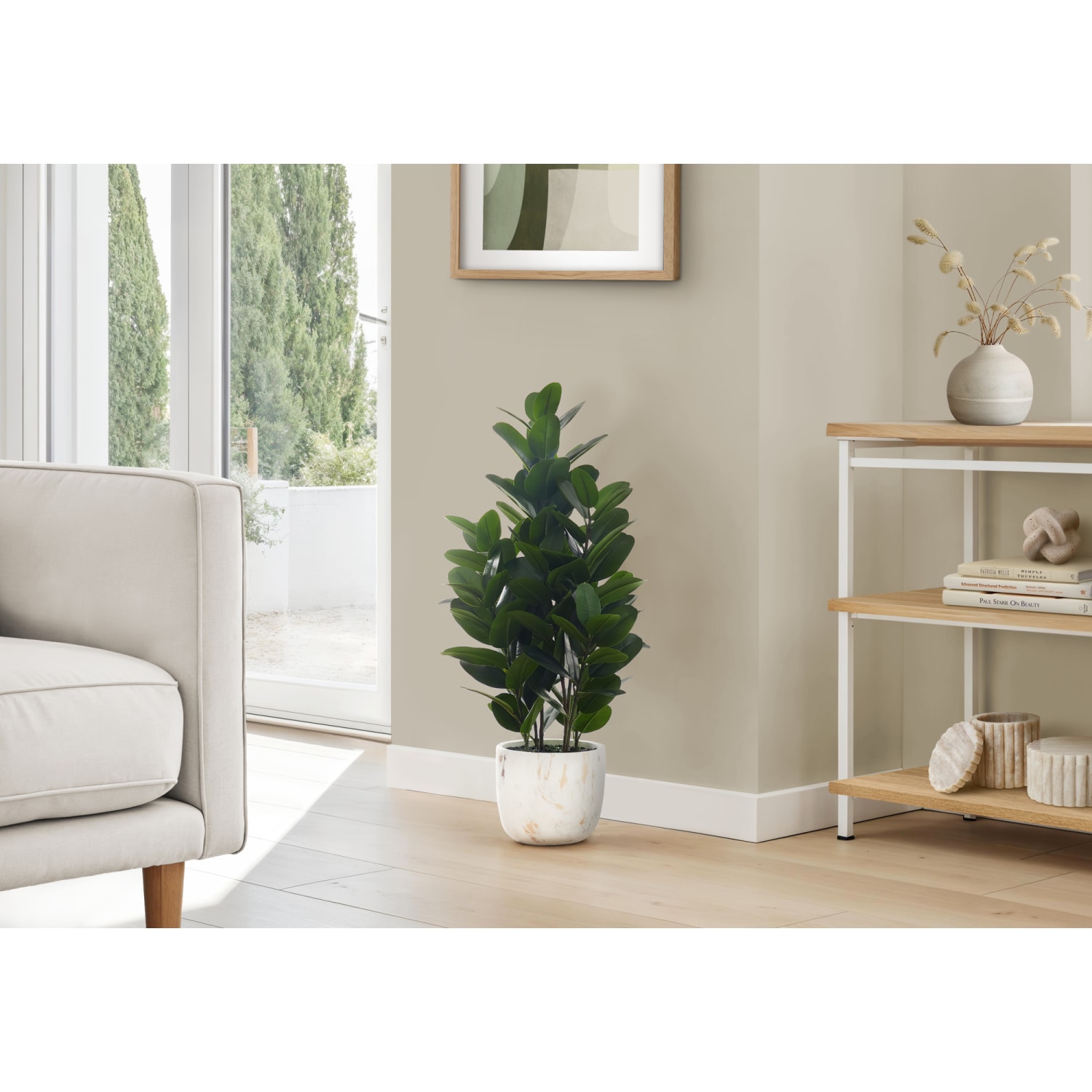 Monarch Specialties Robin 31inH Artificial Plant With Pot, 31inH x 16inW x 16inD, Green - Image 3