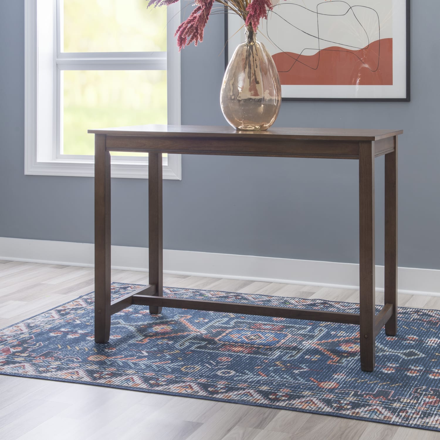 Linon Walker Counter Pub Table, 36inH x 47-1/4inW x 23-3/4inD, Rustic - Image 3