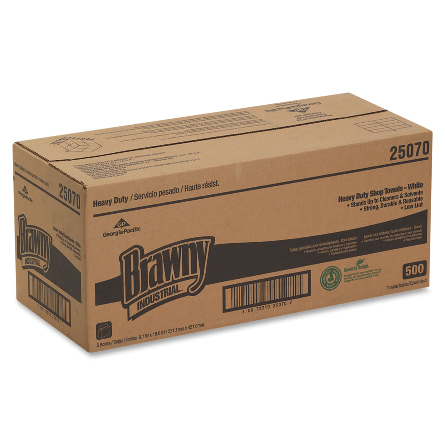 Brawny Professional H700 Disposable Cleaning Towels by GP Pro in Tall Box - 9.10in x 16.50in - White - 100 Quantity Per Box - 500 / Carton - Image 6