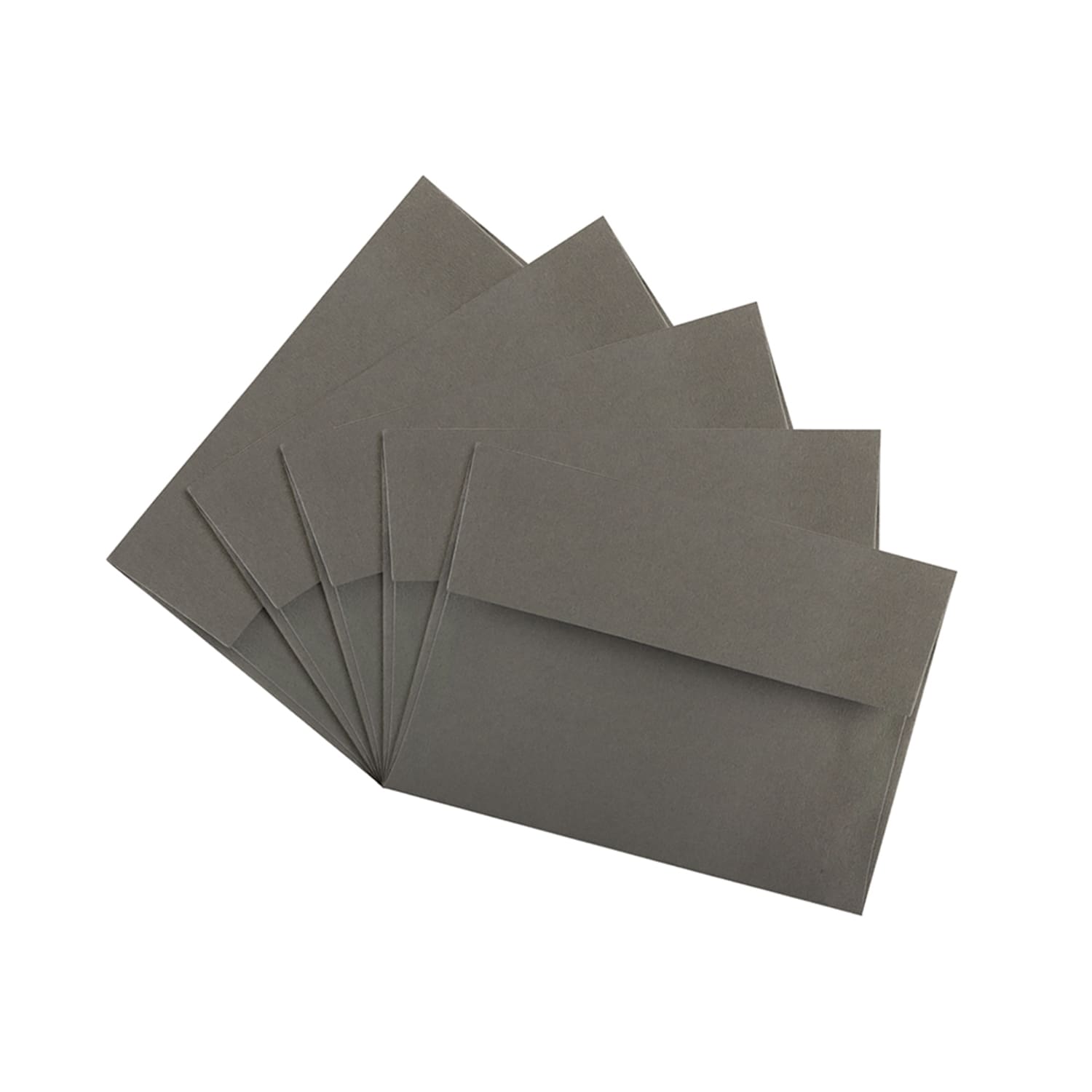 JAM Paper Booklet Invitation Envelopes, A7, Gummed Seal, Dark Gray, Pack Of 25 - Image 4