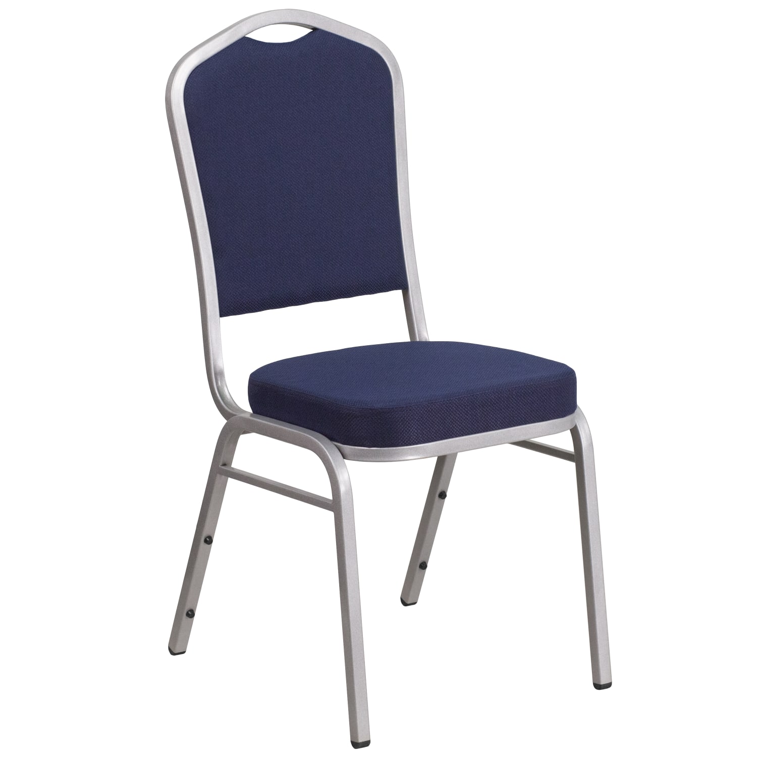 Flash Furniture HERCULES Series Crown Back Stacking Banquet Chair NavySilver PopularChairscom