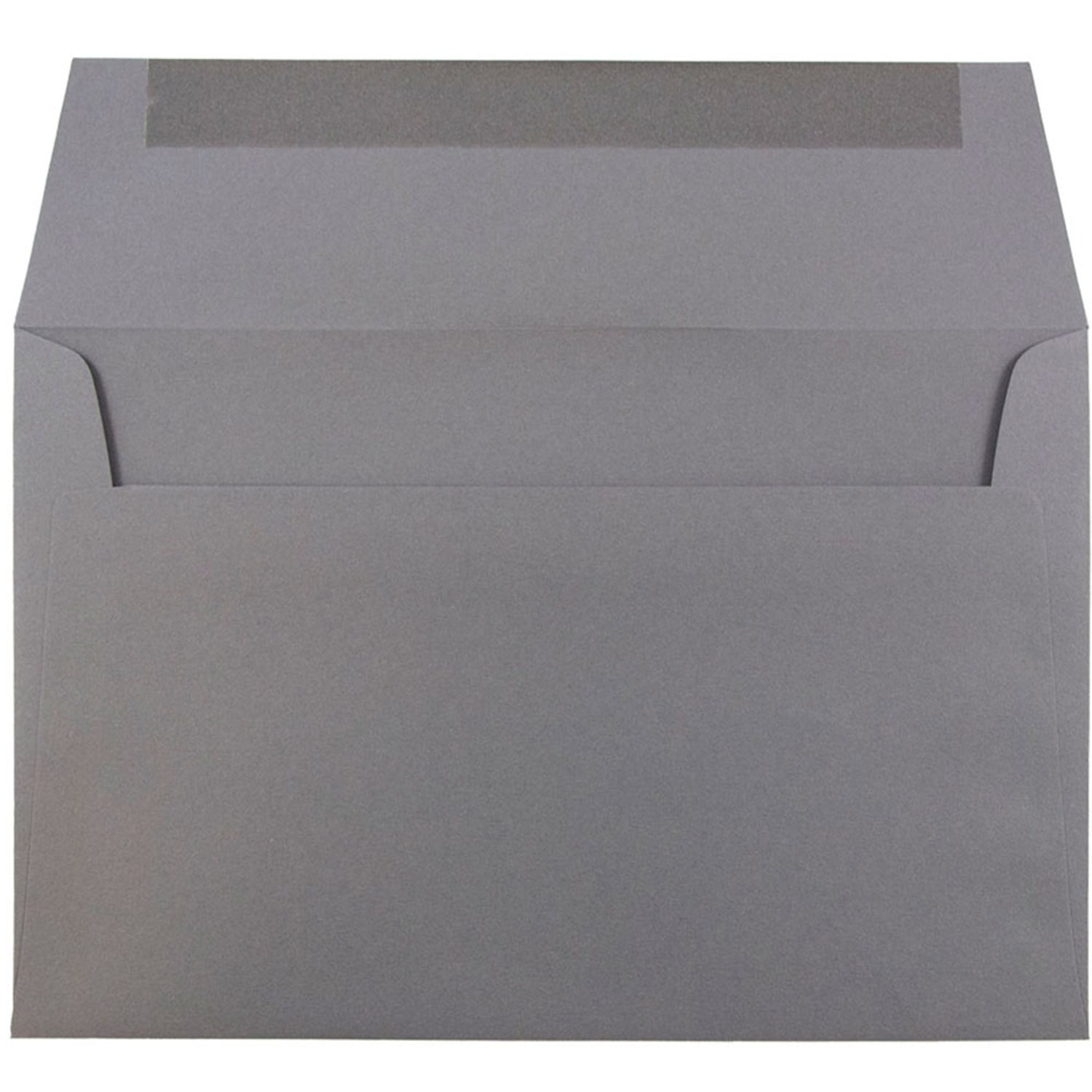 JAM Paper Booklet Invitation Envelopes, A9, Gummed Seal, Dark Gray, Pack Of 25 - Image 3