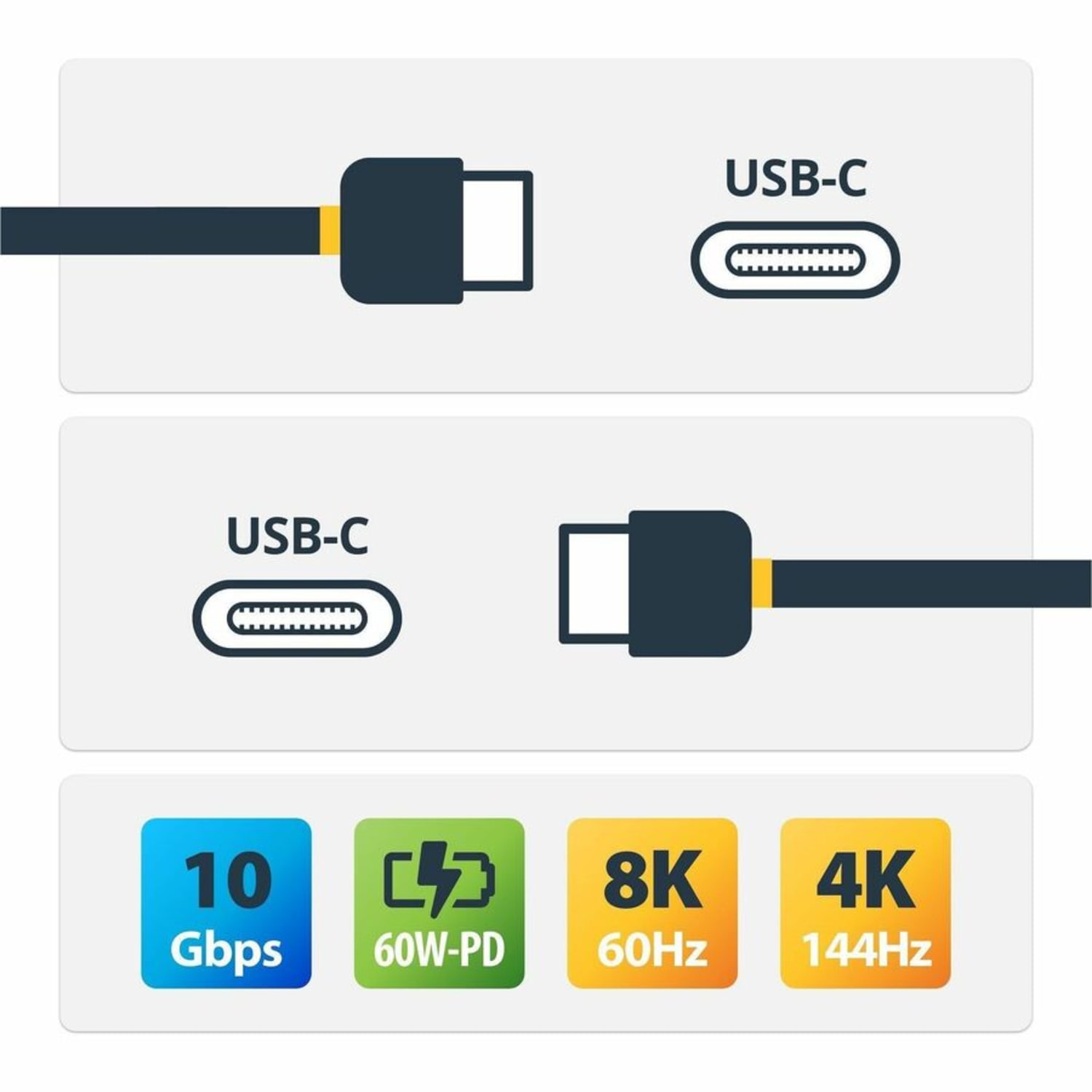 StarTech.com USB C Cable - 3ft/1m - 10 Gbps - 4K - USB-IF - Charge and Sync - USB Type C to Type C Cable - USB31CC1M - Image 3