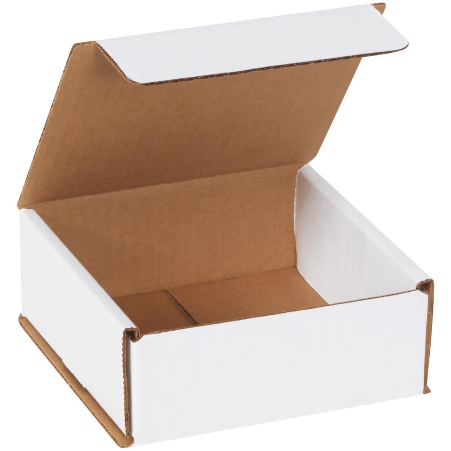 Partners Brand Corrugated Mailers 5in x 5in x 2in, White, Bundle of 50