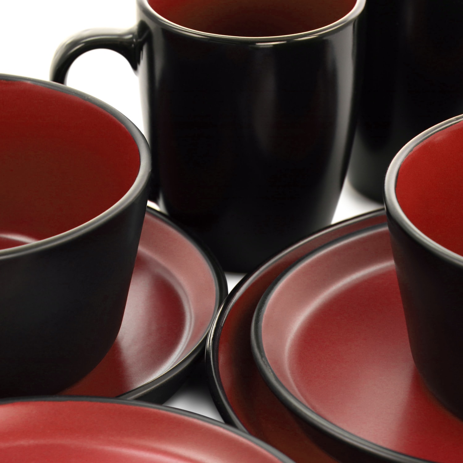 Gibson Home Laramie Blue Stoneware Dinnerware Set, Black - Image 6
