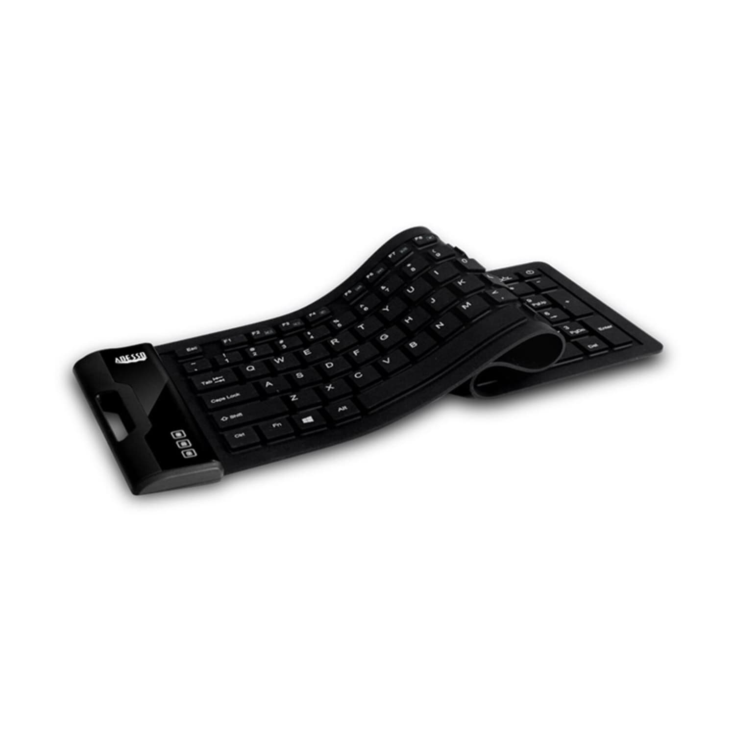 Adesso Flex Keyboard With Antimicrobial Protection, Full Size, Black - Image 3