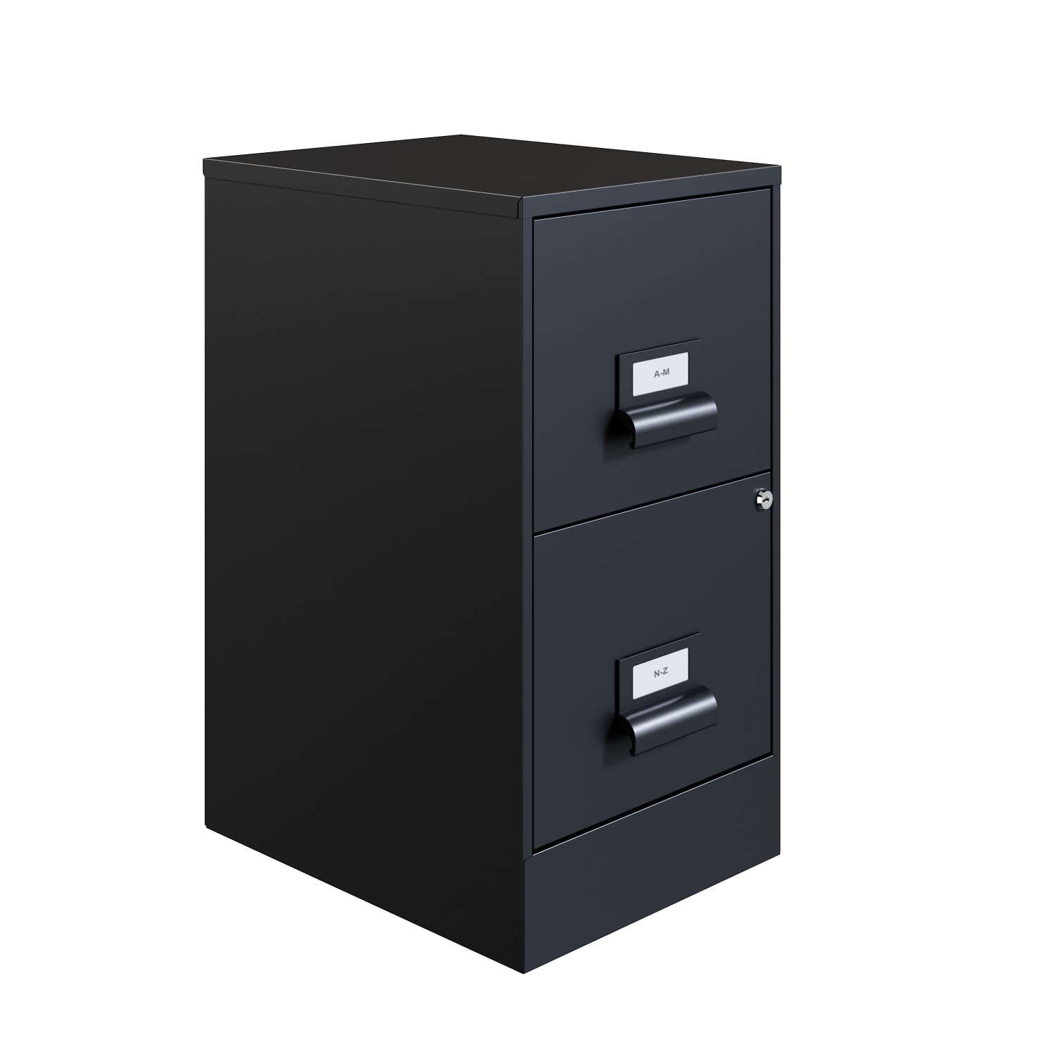 Realspace 18inD "Managers" 2-Drawer Vertical Letter-Size File Cabinet, Black