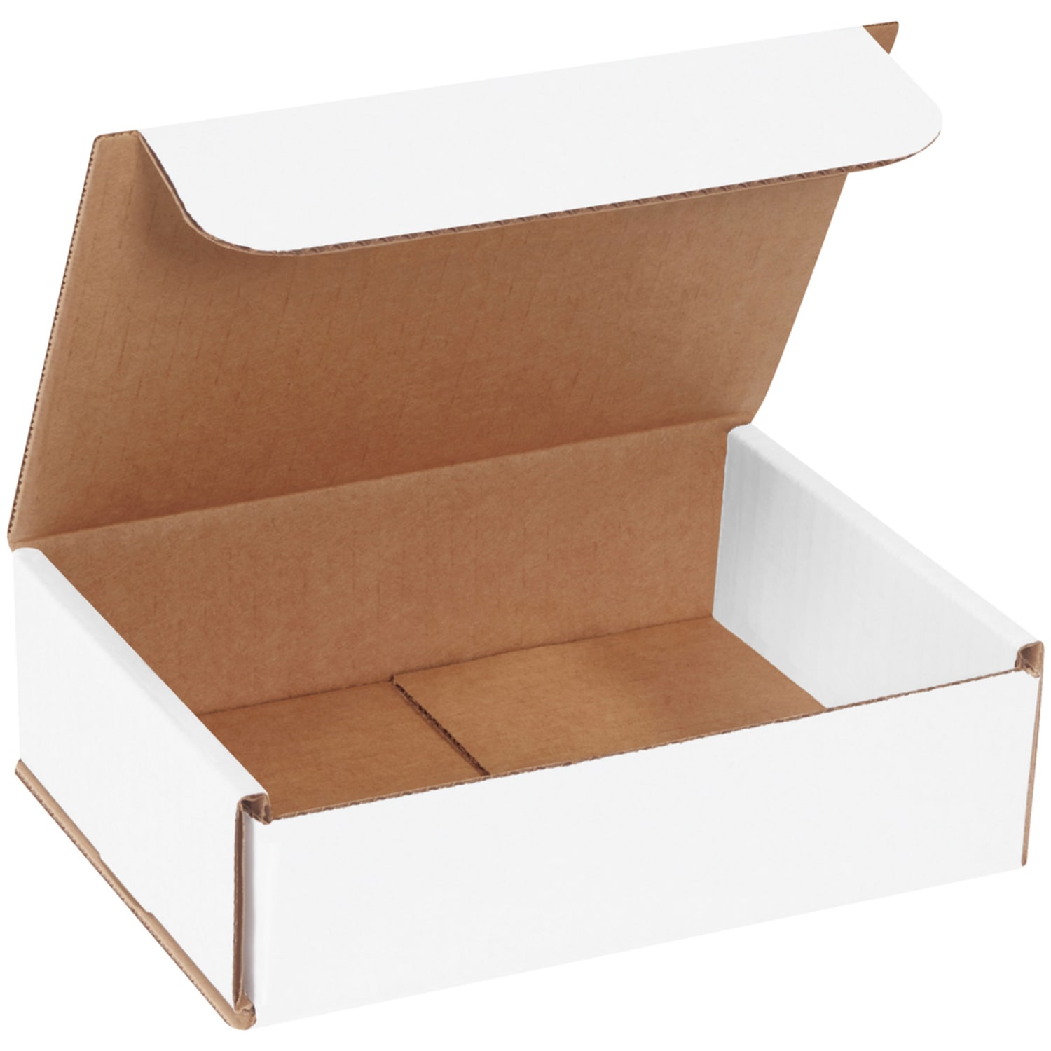 Partners Brand Corrugated Mailers 7in x 5in x 2in, White, Bundle of 50