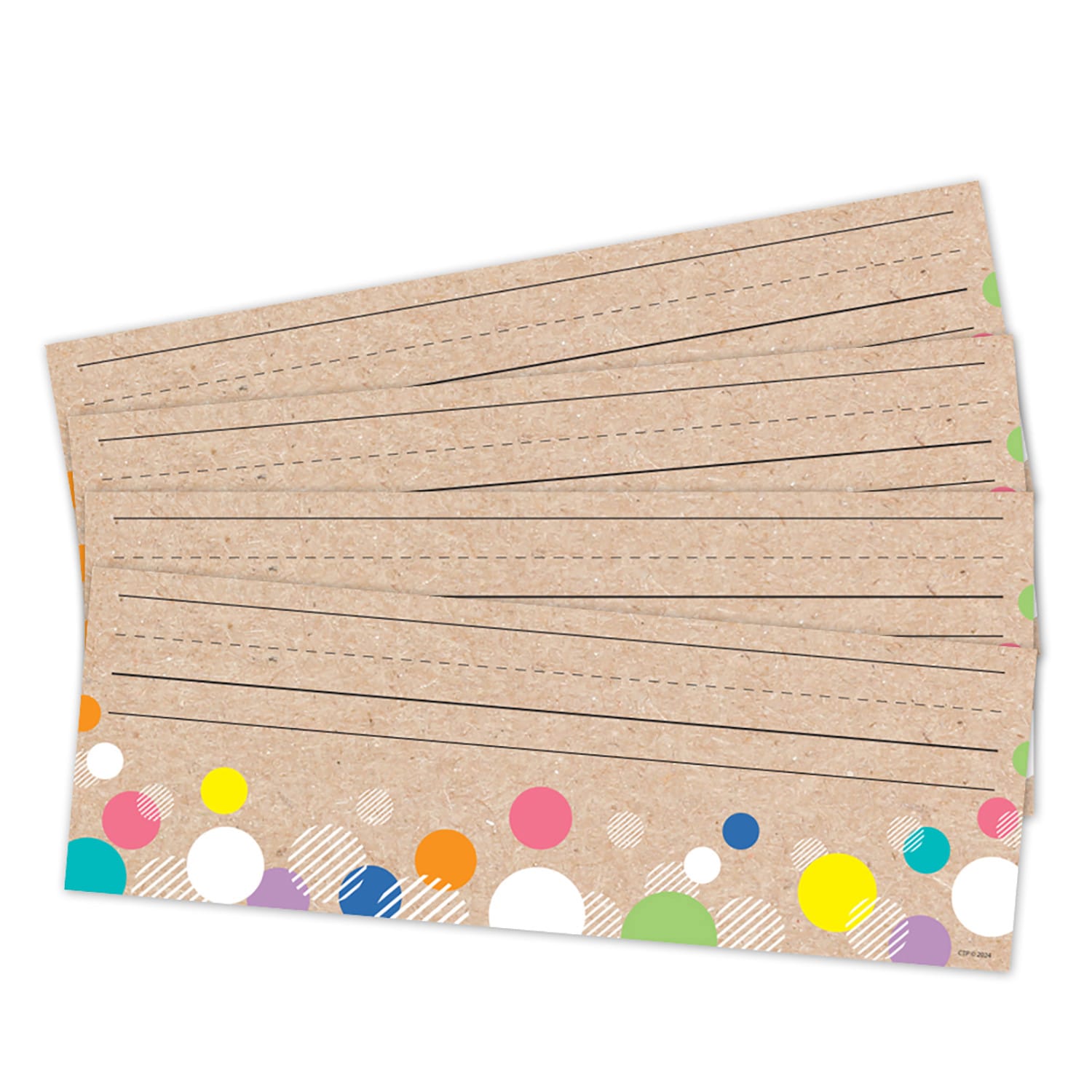 Creative Teaching Press Name Plates, 9-1/2in x 3/14in, Krafty Pop! Colorful Kraft Bubbles, 36 Plates Per Pack, Bundle Of 6 Packs - Image 4