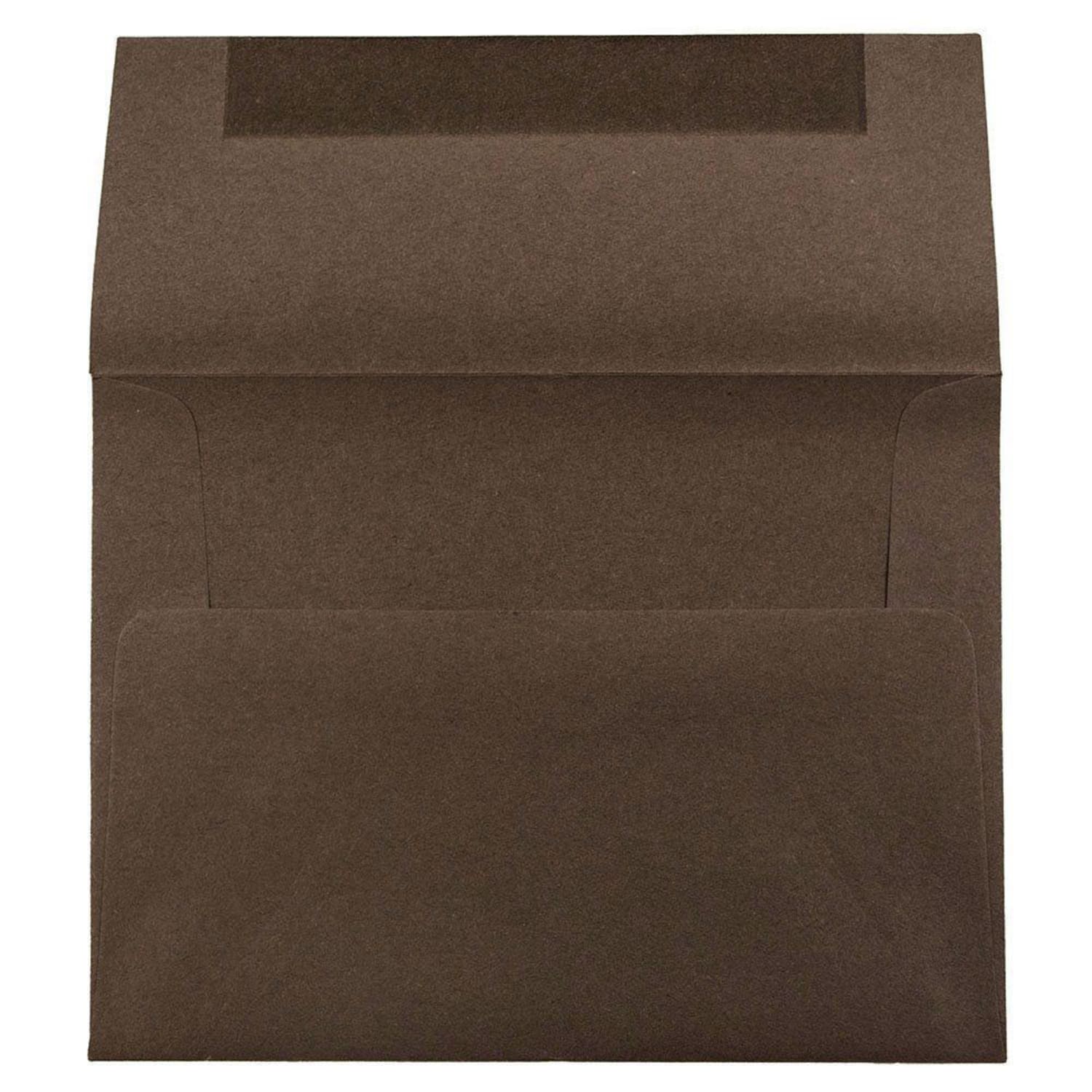 JAM Paper Booklet Invitation Envelopes, A2, Gummed Seal, 100% Recycled, Chocolate Brown, Pack Of 25 - Image 3