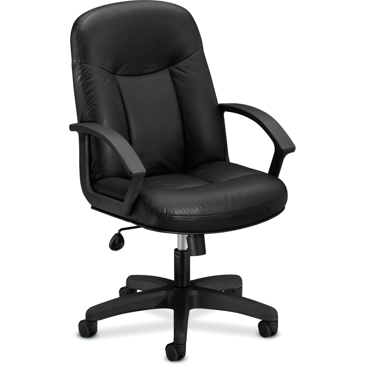 HON Executive Ergonomic Bonded Leather Chair, Black - Image 4