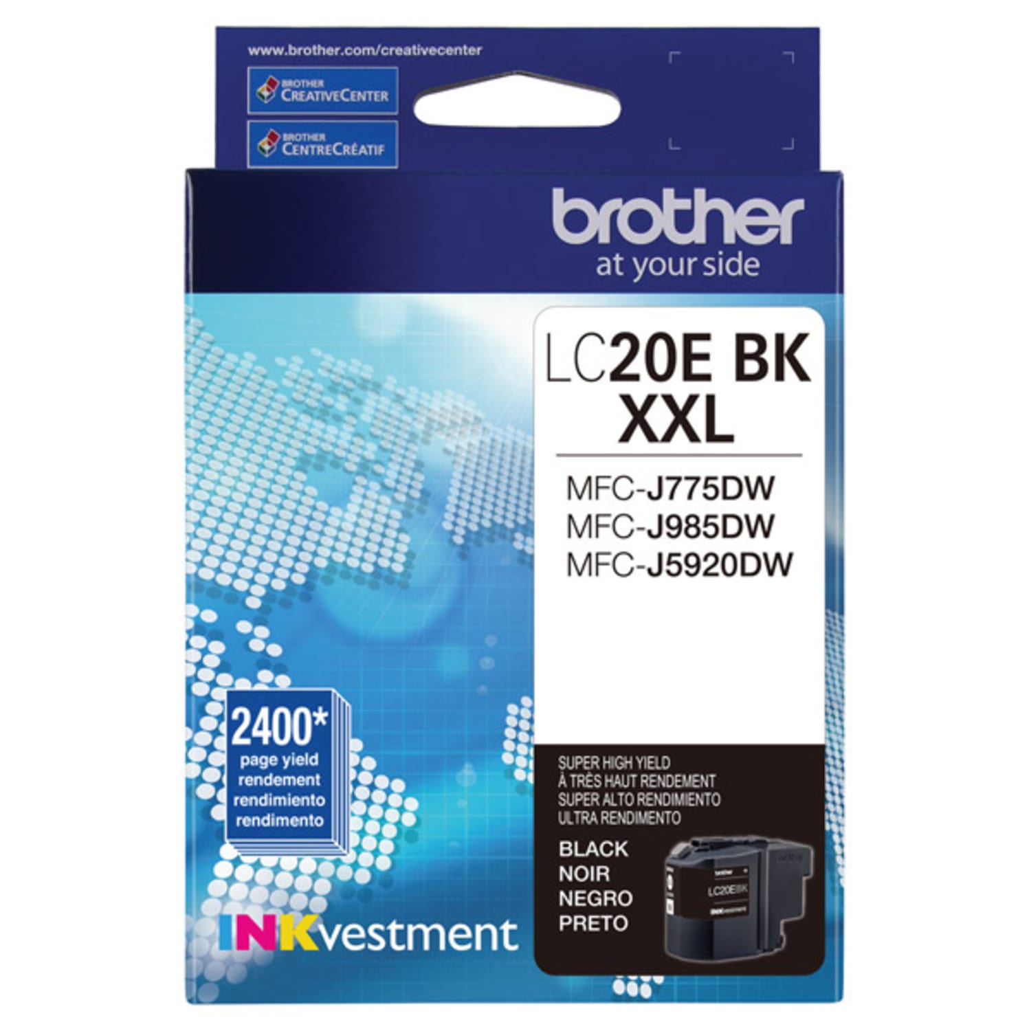 Brother LC20 Black Extra-High-Yield Ink Cartridge, LC20EBK - Image 3