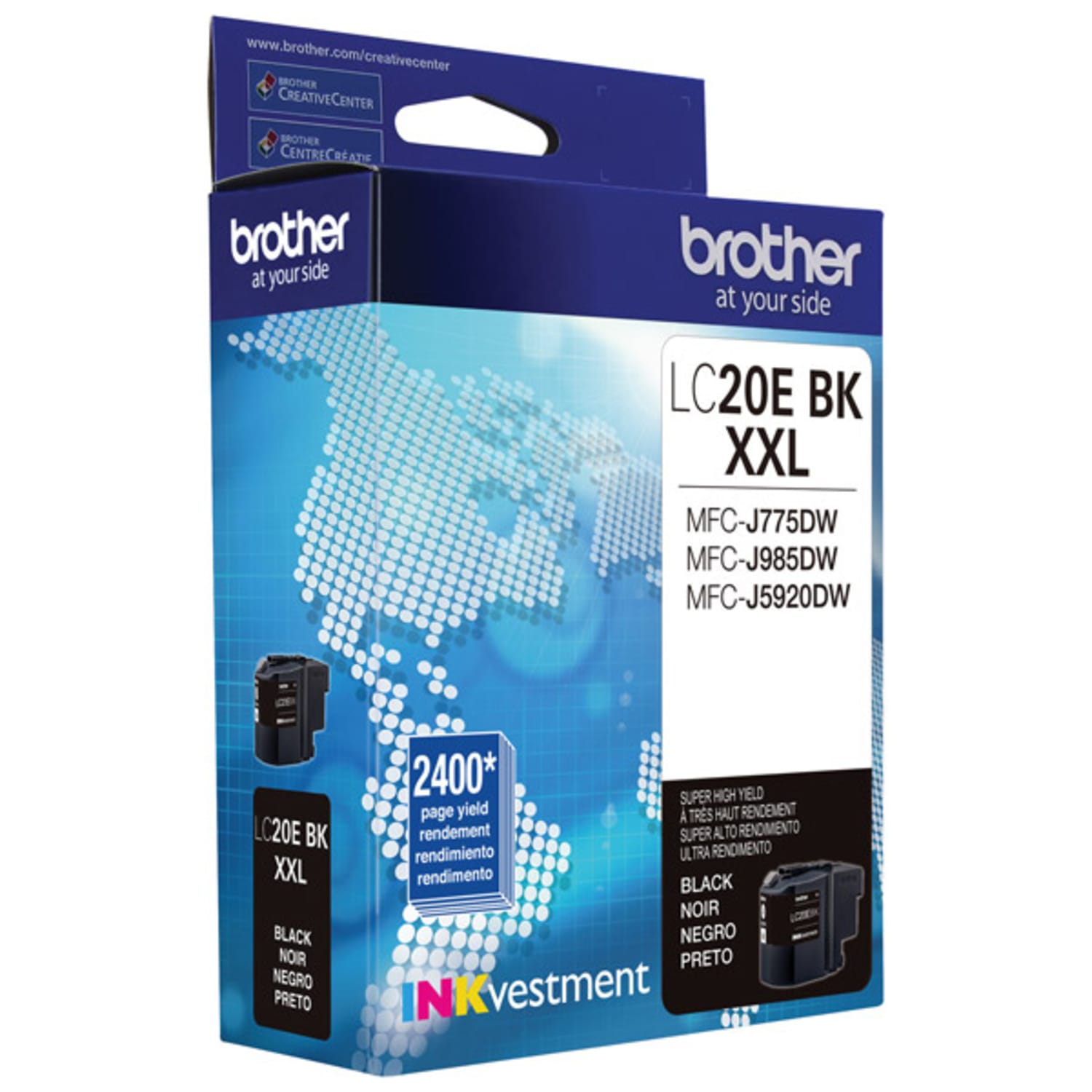 Brother LC20 Black Extra-High-Yield Ink Cartridge, LC20EBK - Image 4