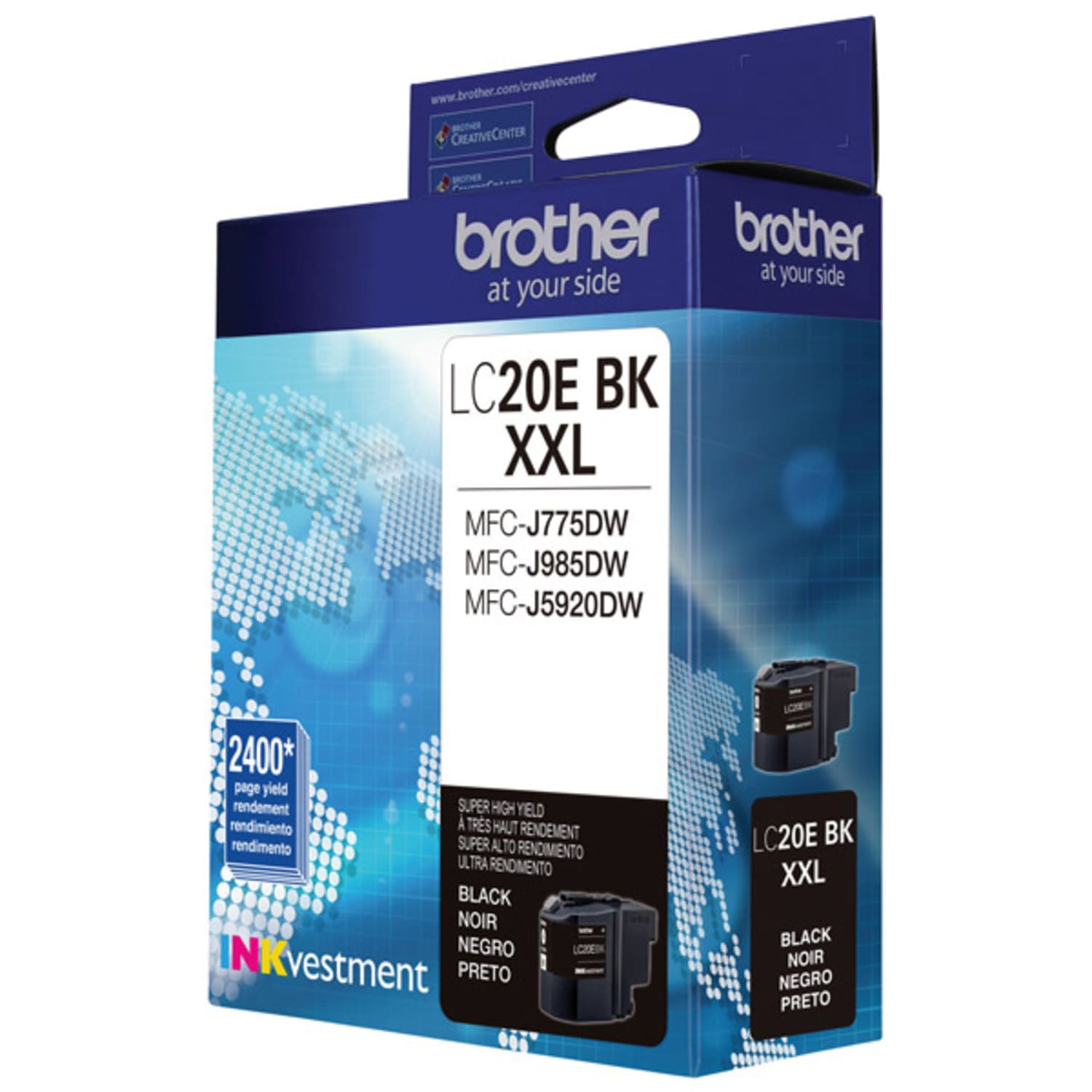 Brother LC20 Black Extra-High-Yield Ink Cartridge, LC20EBK - Image 6