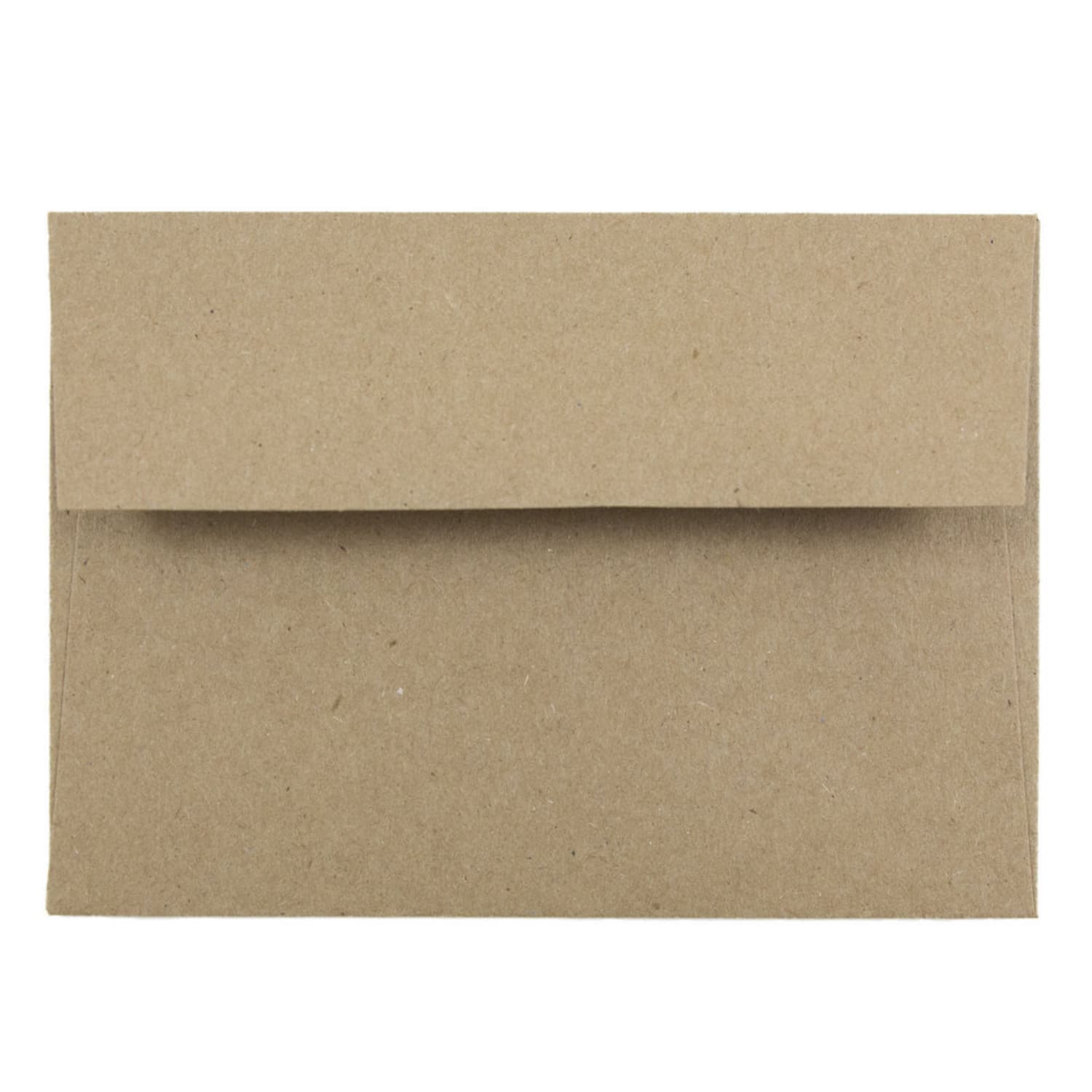 JAM Paper Booklet Envelopes, #4 Bar (A1), Gummed Seal, 100% Recycled, Brown Kraft, Pack Of 25