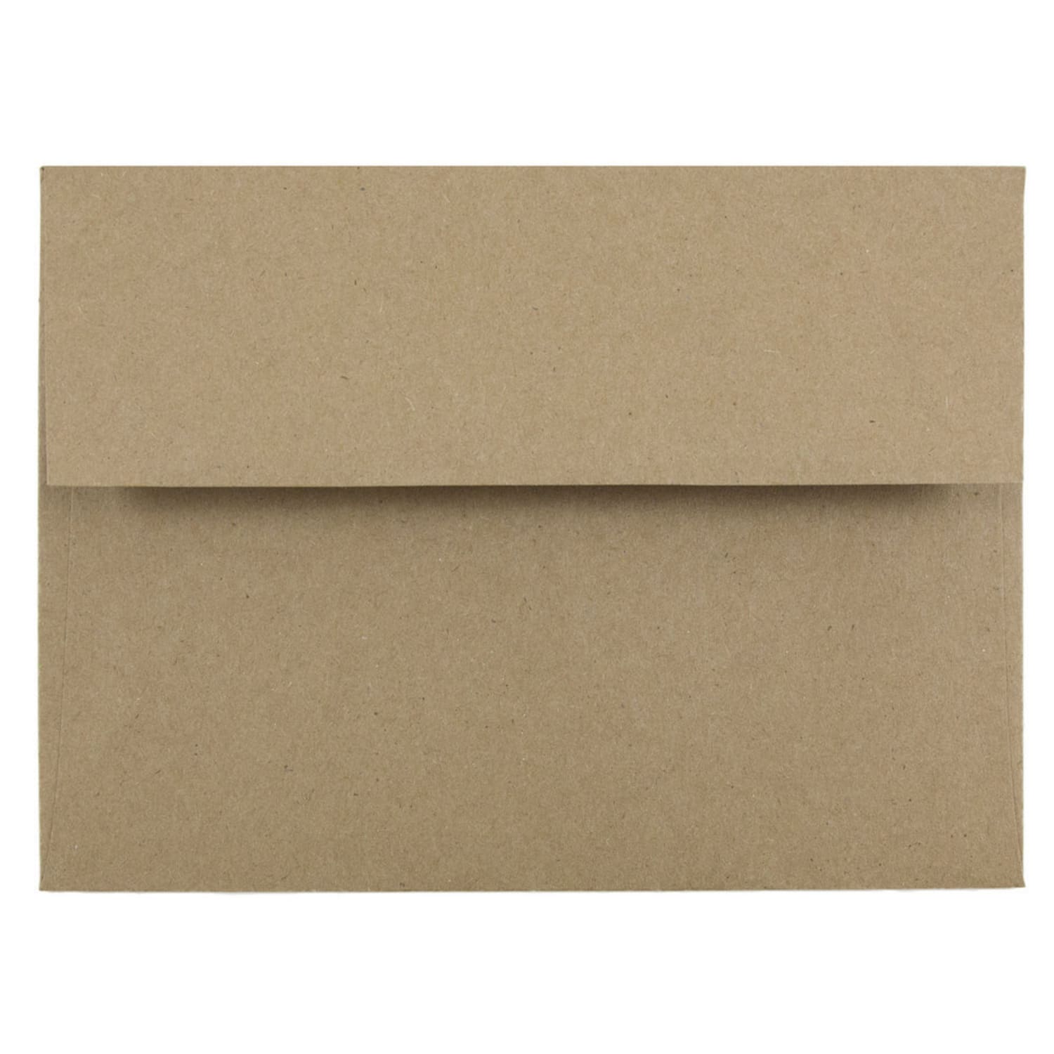 JAM Paper Booklet Invitation Envelopes, A6, Gummed Seal, 100% Recycled, Brown, Pack Of 25