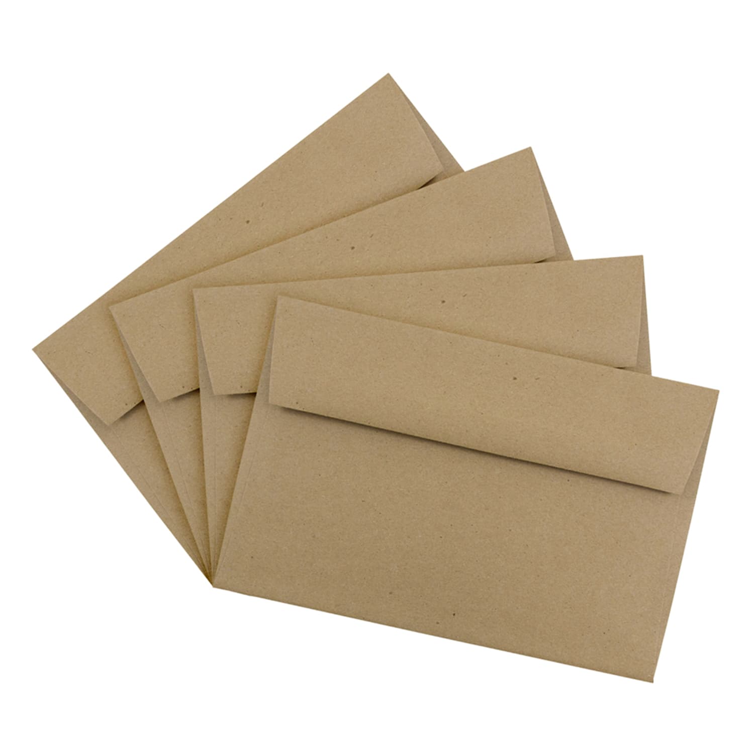 JAM Paper Booklet Invitation Envelopes, A9, Gummed Seal, 100% Recycled, Brown, Pack Of 25 - Image 4
